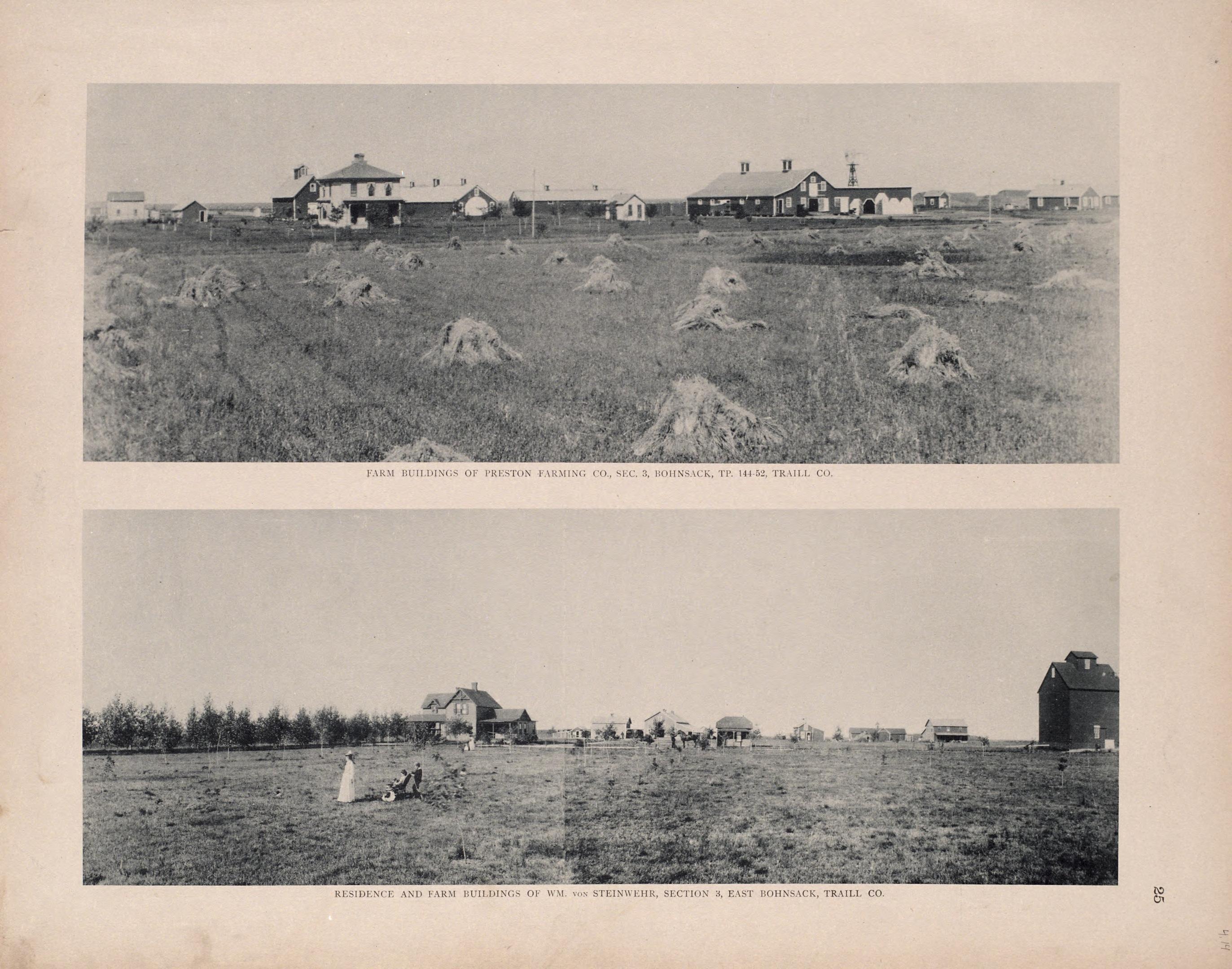 Views of Bohnsack and East Bohnsack from Illustrated Historical Atlas of Traill and Steele Counties, North Dakota 1892 by Relic Map Company