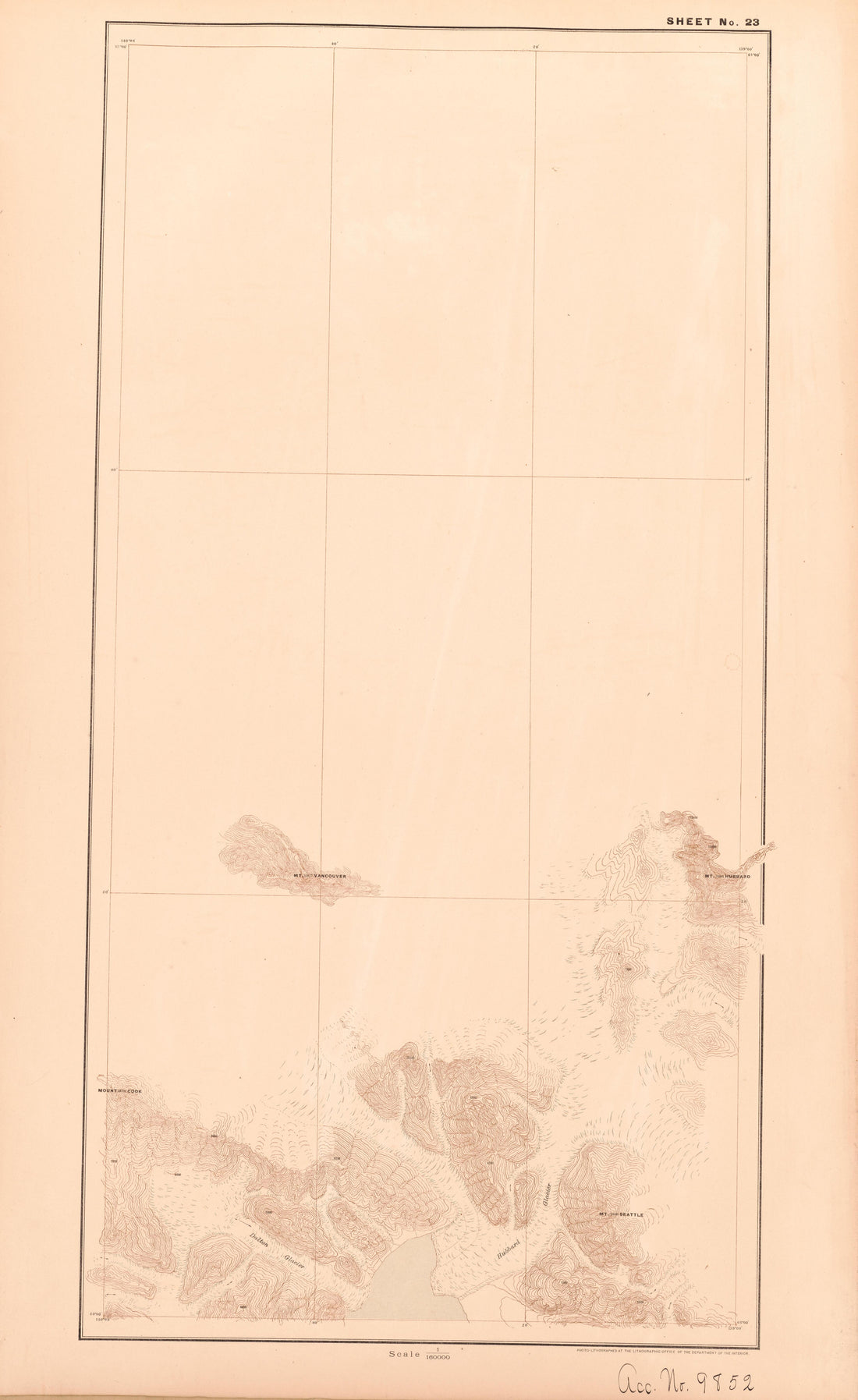 Sheet 23 from Alaskan Boundary Atlas 1895 : Maps of British Commission : to Accompany Joint Report Dated Dec. 31st, 1895 by Relic Map Company