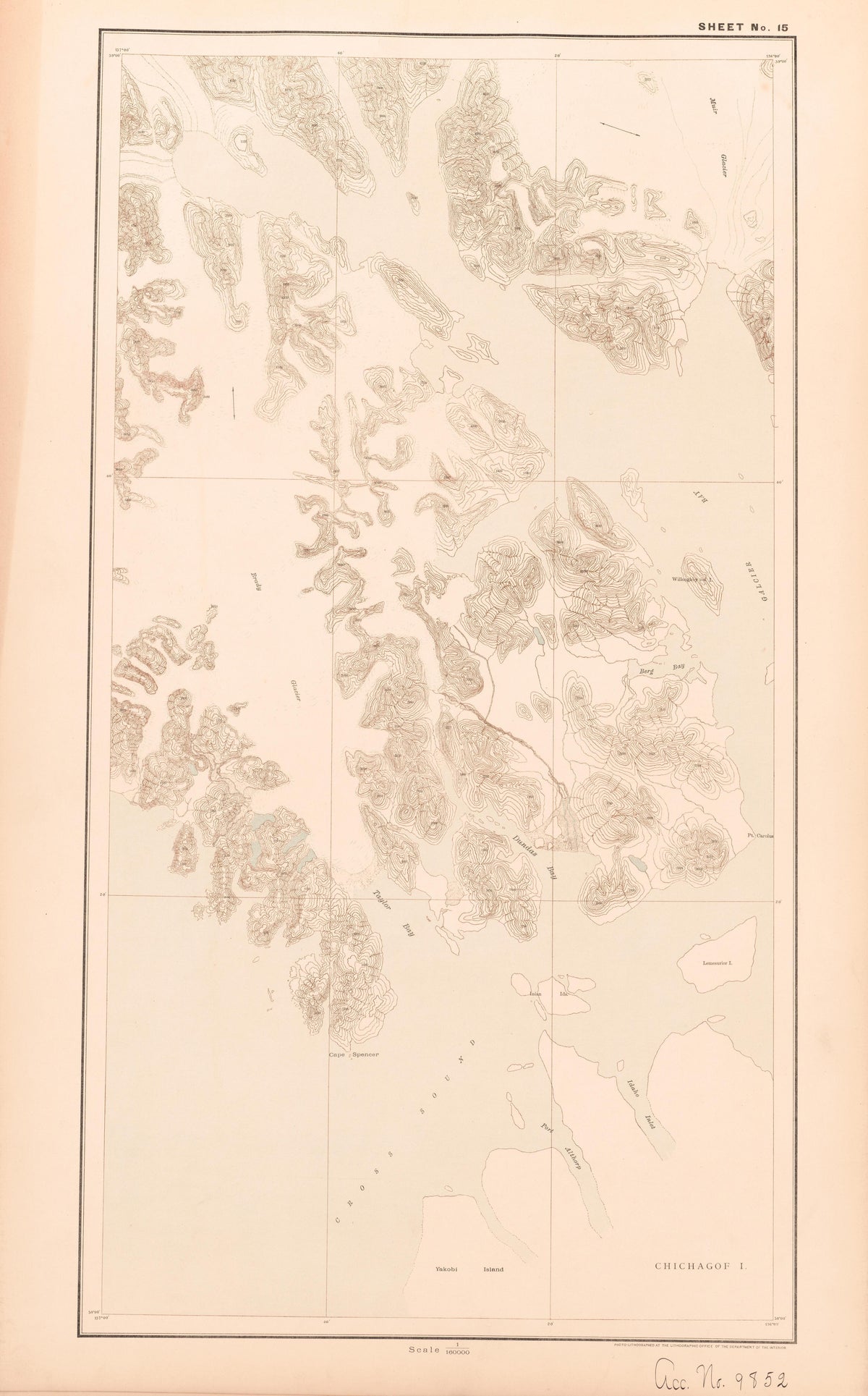 Sheet 15 from Alaskan Boundary Atlas 1895 : Maps of British Commission : to Accompany Joint Report Dated Dec. 31st, 1895 by Relic Map Company
