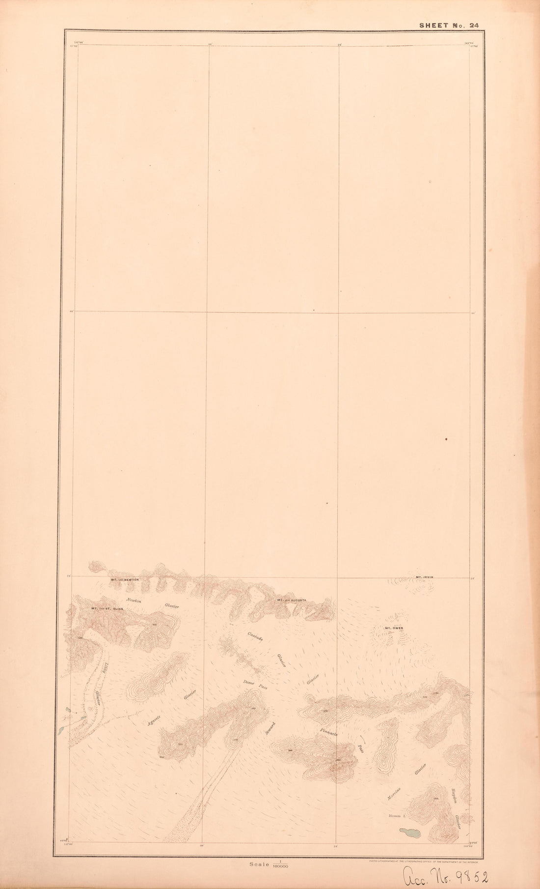 Sheet 24 from Alaskan Boundary Atlas 1895 : Maps of British Commission : to Accompany Joint Report Dated Dec. 31st, 1895 by Relic Map Company