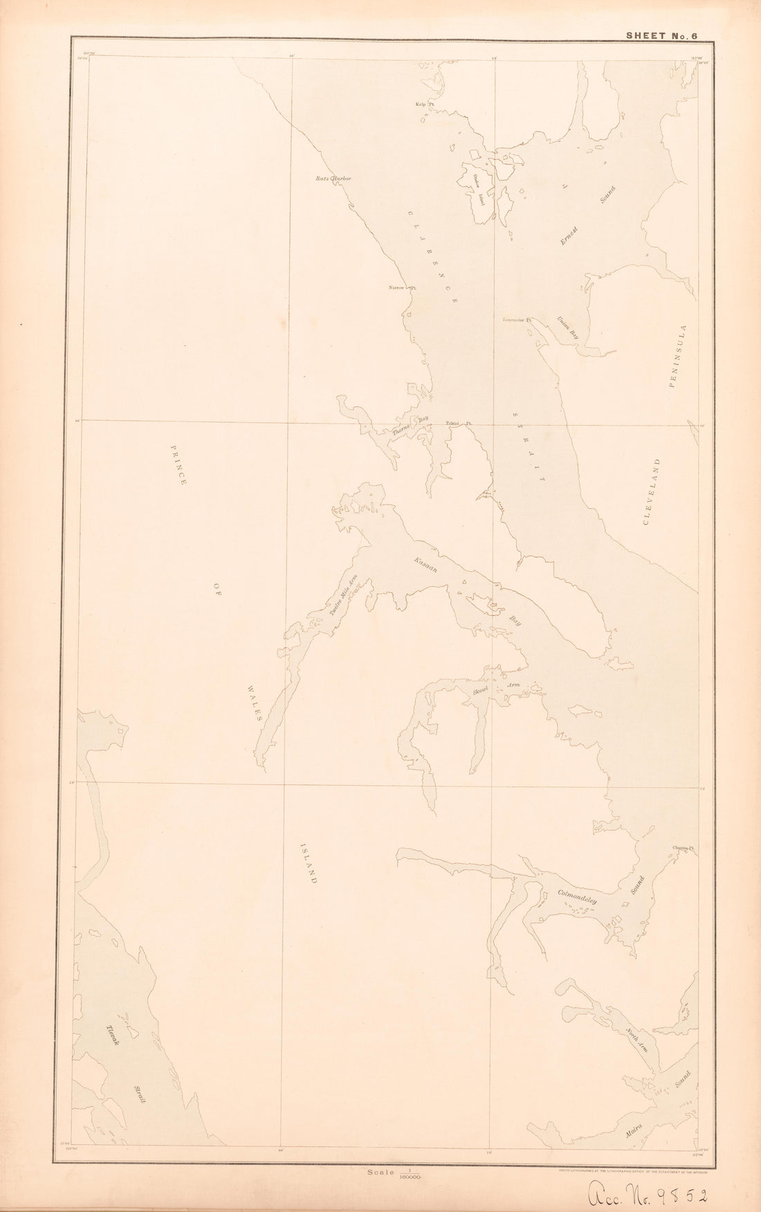 Sheet 6 from Alaskan Boundary Atlas 1895 : Maps of British Commission : to Accompany Joint Report Dated Dec. 31st, 1895 by Relic Map Company