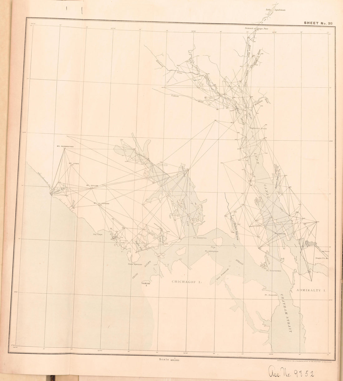 Sheet 25 from Alaskan Boundary Atlas 1895 : Maps of British Commission : to Accompany Joint Report Dated Dec. 31st, 1895 by Relic Map Company