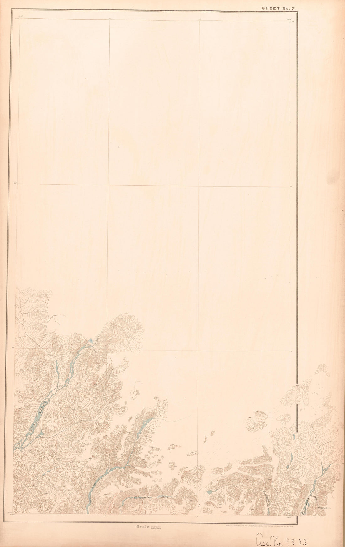 Sheet 7 from Alaskan Boundary Atlas 1895 : Maps of British Commission : to Accompany Joint Report Dated Dec. 31st, 1895 by Relic Map Company