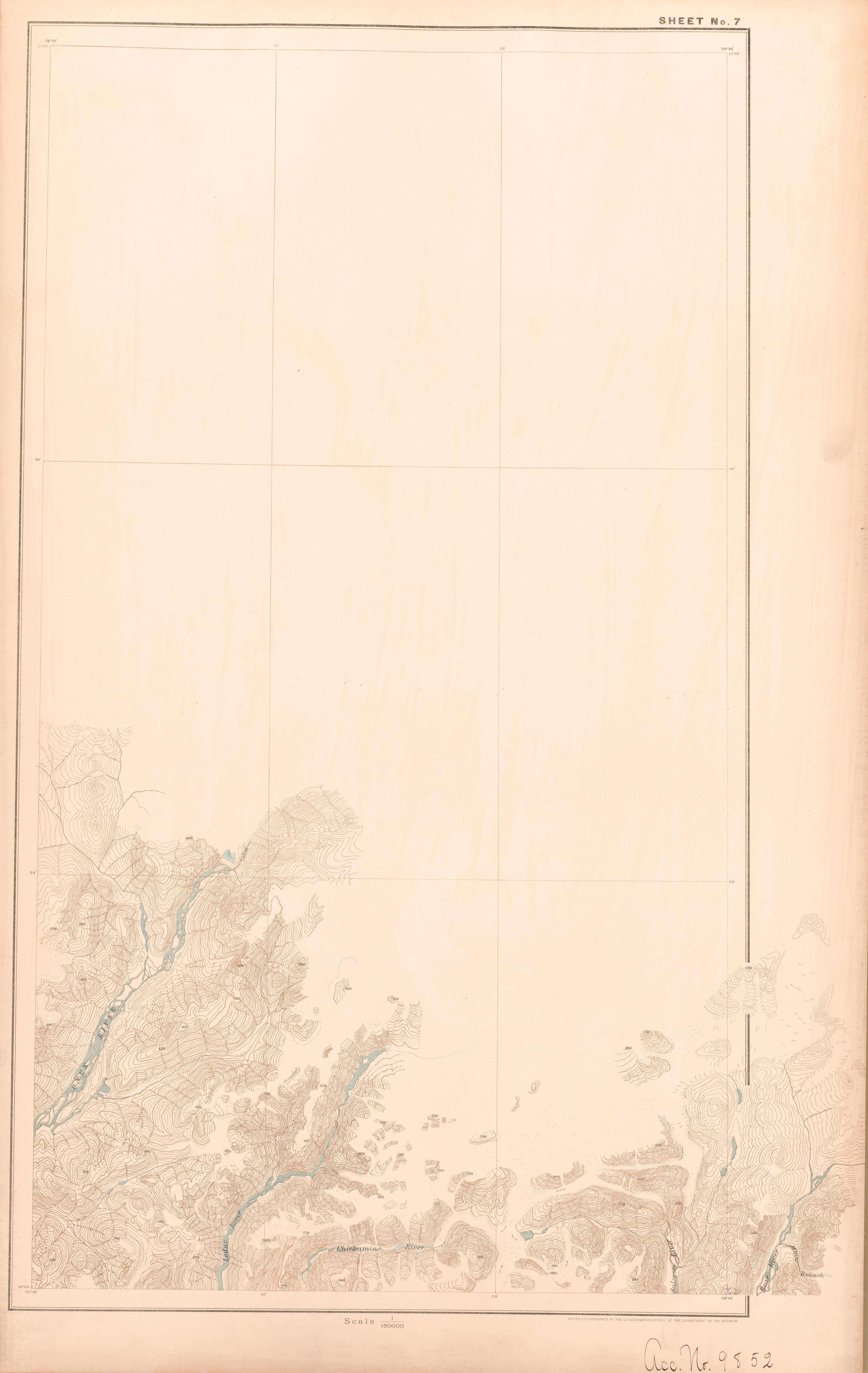 Sheet 7 from Alaskan Boundary Atlas 1895 : Maps of British Commission : to Accompany Joint Report Dated Dec. 31st, 1895 by Relic Map Company