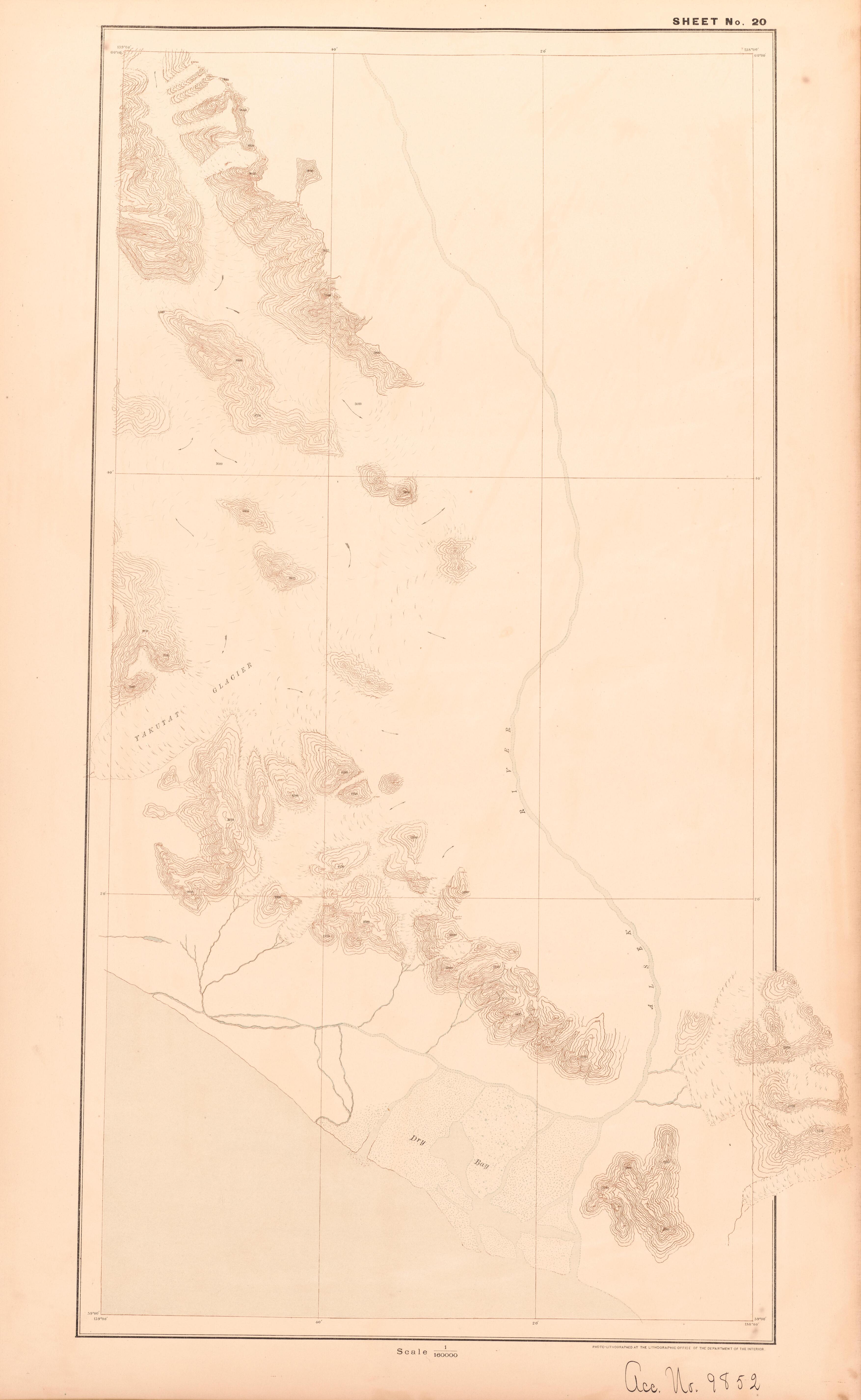 Sheet 20 from Alaskan Boundary Atlas 1895 : Maps of British Commission : to Accompany Joint Report Dated Dec. 31st, 1895 by Relic Map Company