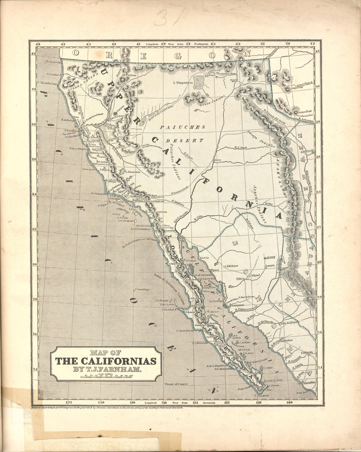 Map of the Californias from Morse&