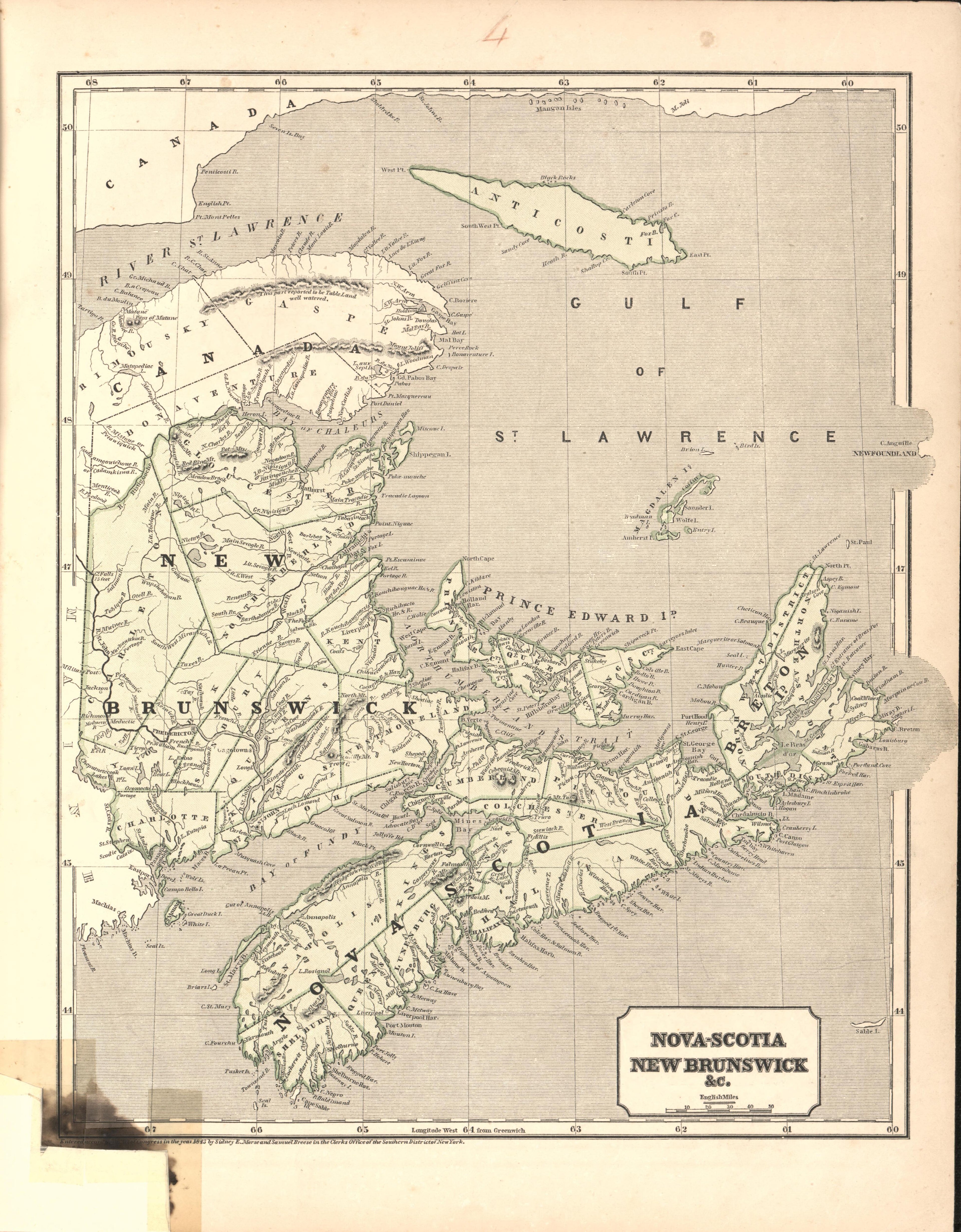 Nova Scotia New Brunswick &c. from Morse&