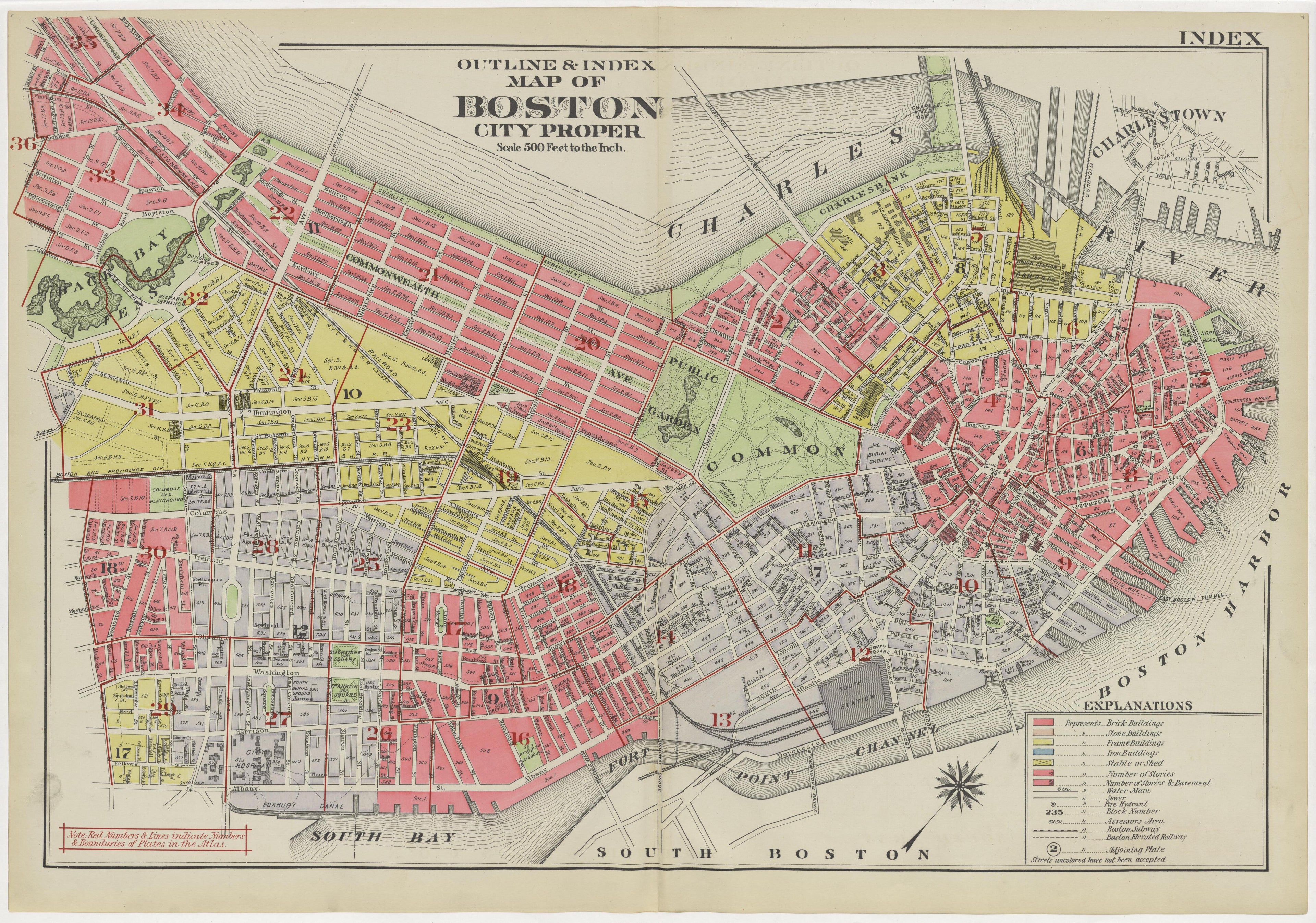 Image 5 of Atlas of the City of Boston, Boston Proper and Back Bay from Atlas of the City of Boston, Boston Proper and Back Bay 1908 by Relic Map Company