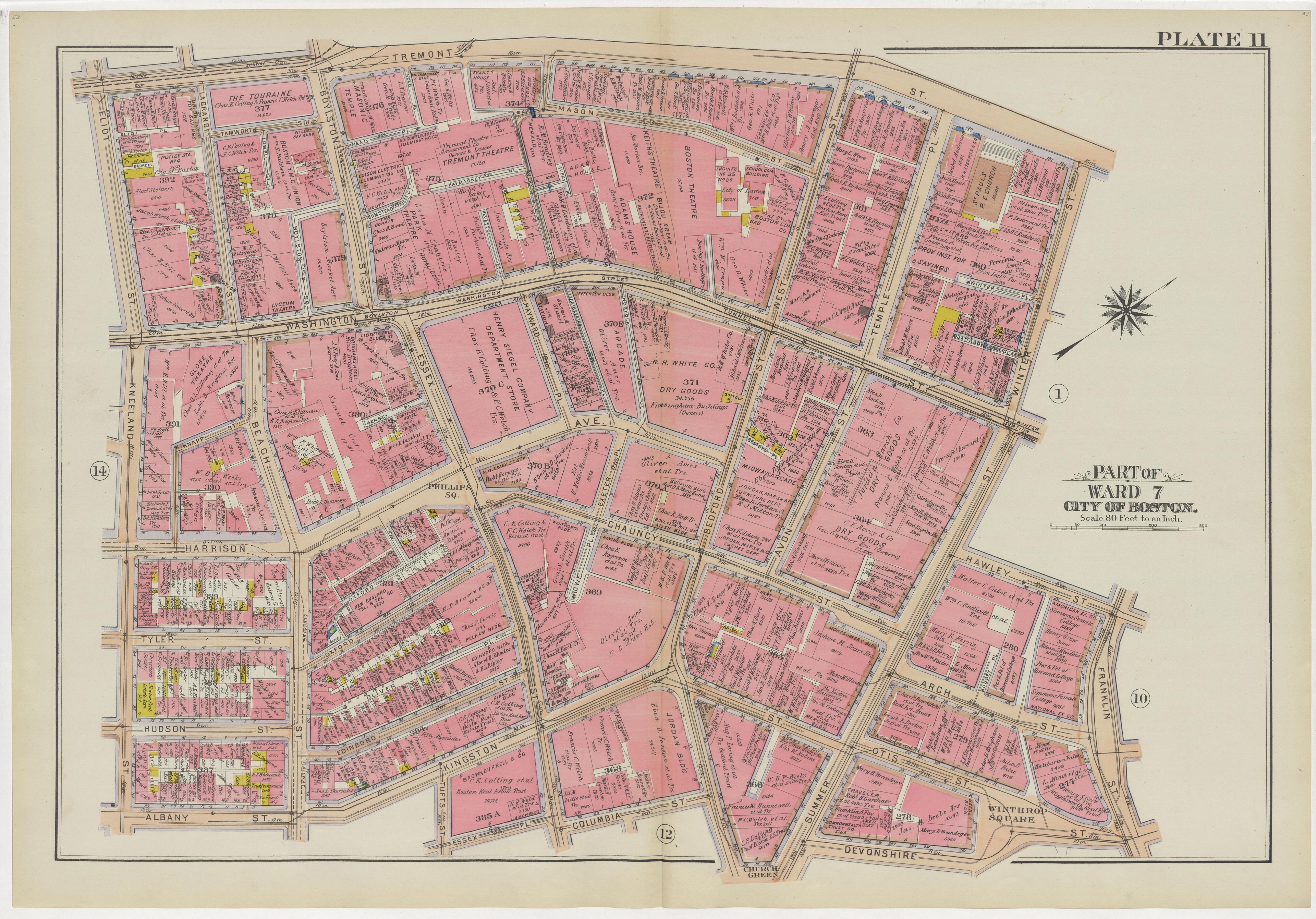 Image 16 of Atlas of the City of Boston, Boston Proper and Back Bay from Atlas of the City of Boston, Boston Proper and Back Bay 1908 by Relic Map Company