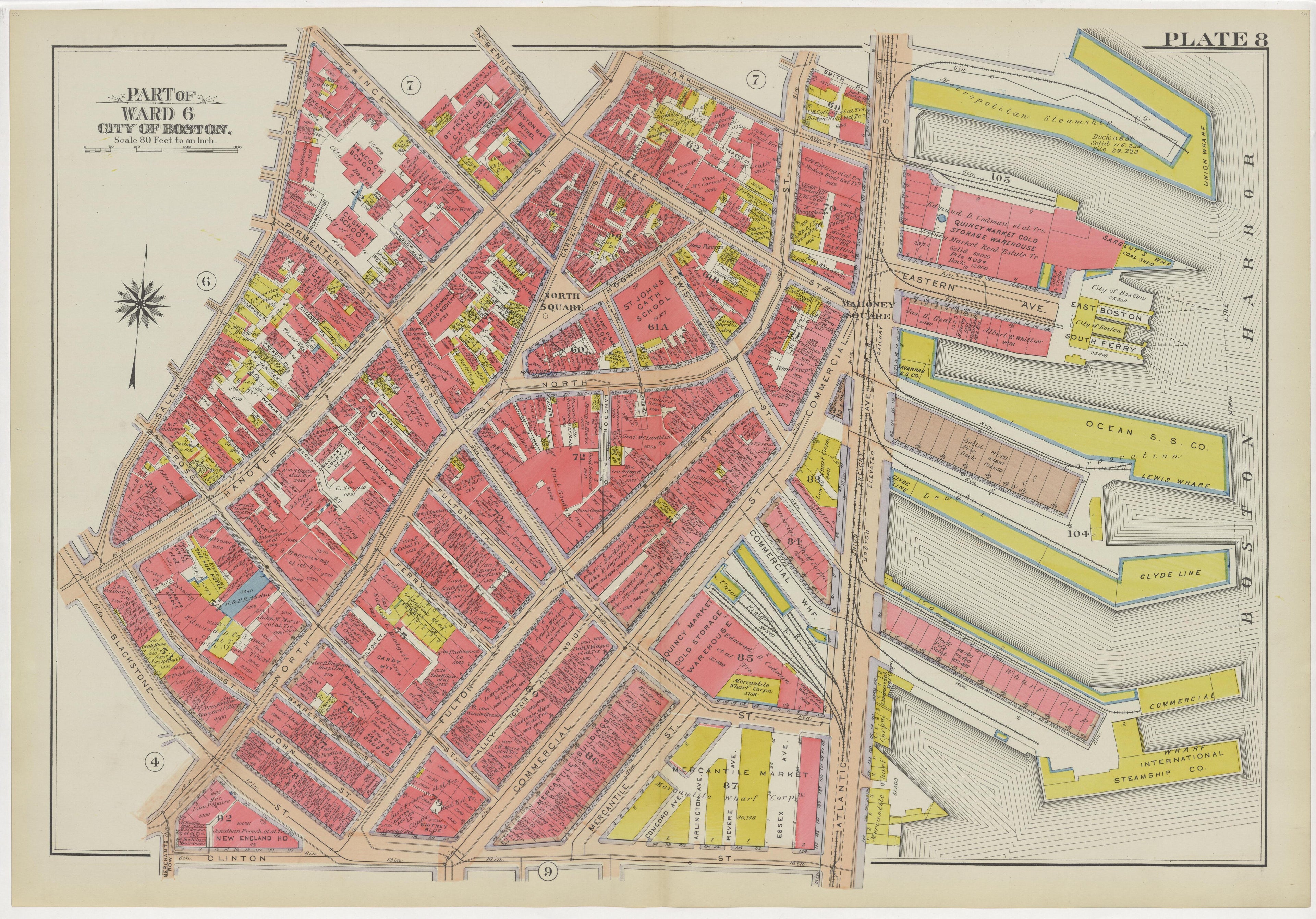 Image 13 of Atlas of the City of Boston, Boston Proper and Back Bay from Atlas of the City of Boston, Boston Proper and Back Bay 1908 by Relic Map Company