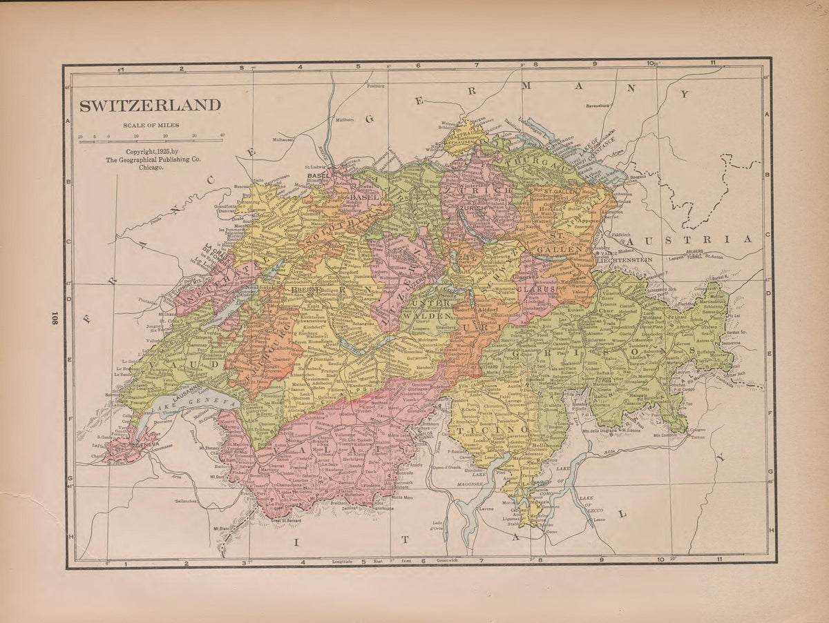 Switzerland from Atlas of Doniphan County, Kansas : Containing Maps of Townships of the County, Maps of State, United States and World : Farmers Directory, Analysis of the System of U.S. Land Surveys 1927 by Relic Map Company