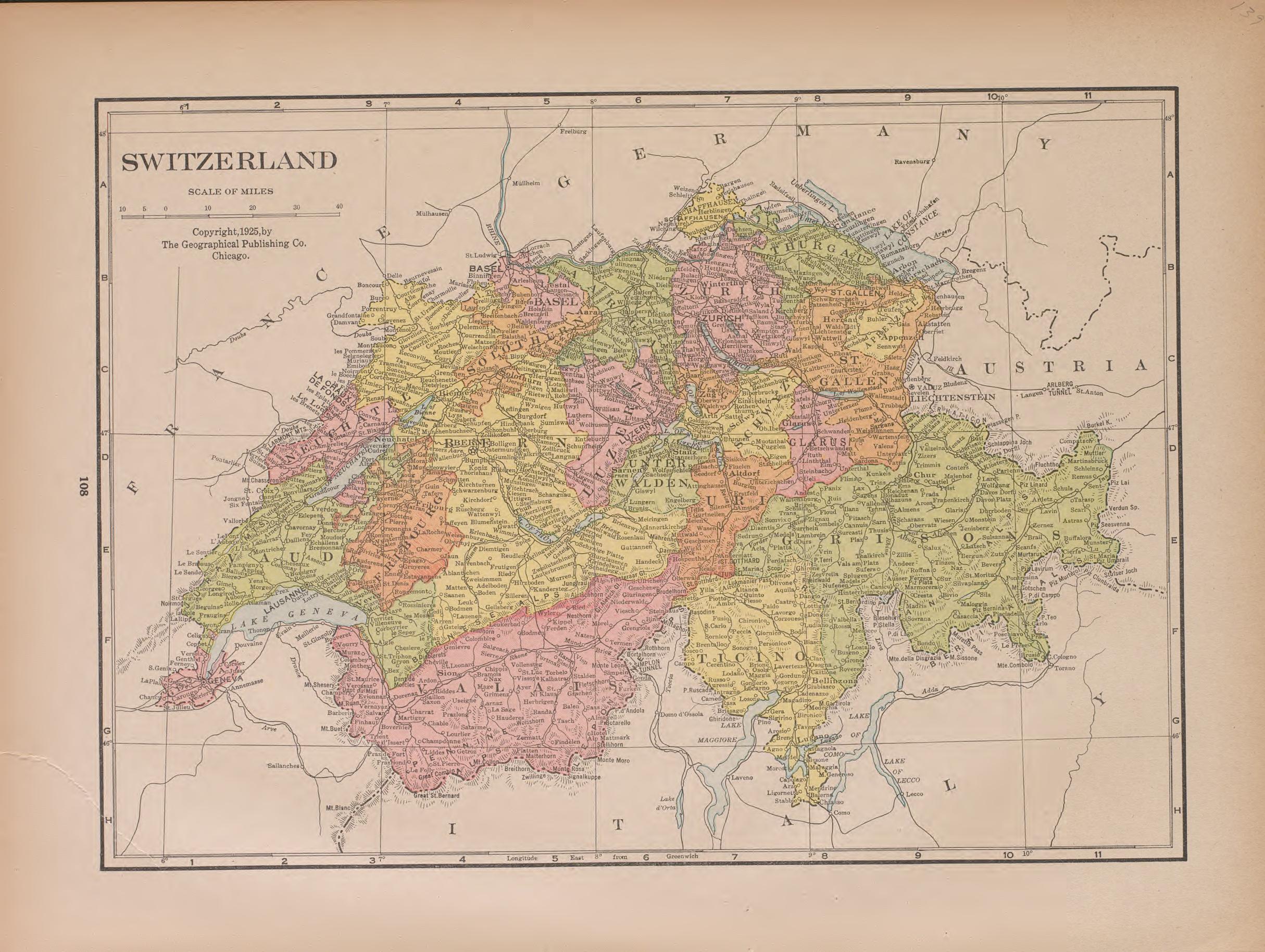 Switzerland from Atlas of Doniphan County, Kansas : Containing Maps of Townships of the County, Maps of State, United States and World : Farmers Directory, Analysis of the System of U.S. Land Surveys 1927 by Relic Map Company