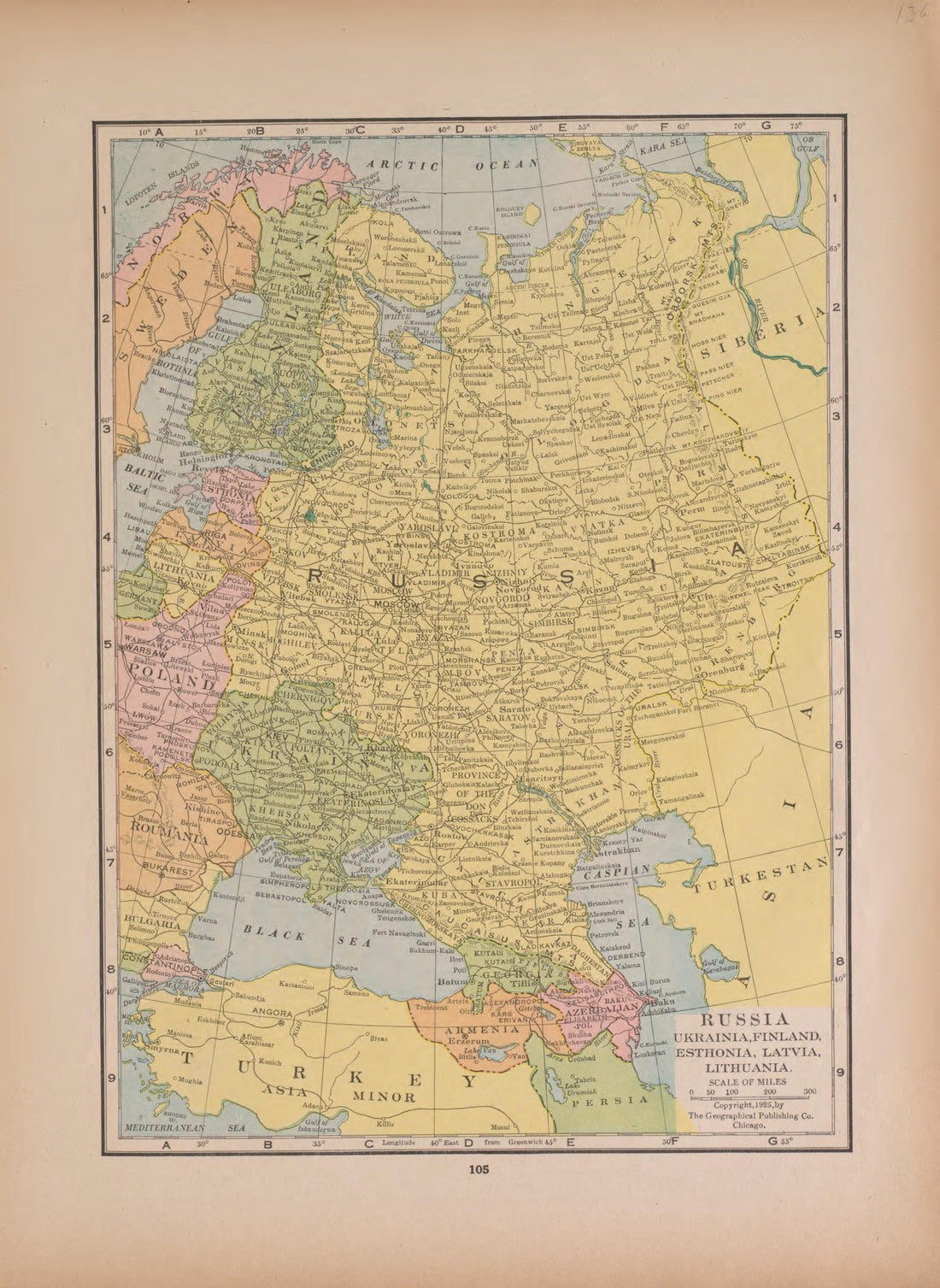 Russia from Atlas of Doniphan County, Kansas : Containing Maps of Townships of the County, Maps of State, United States and World : Farmers Directory, Analysis of the System of U.S. Land Surveys 1927 by Relic Map Company