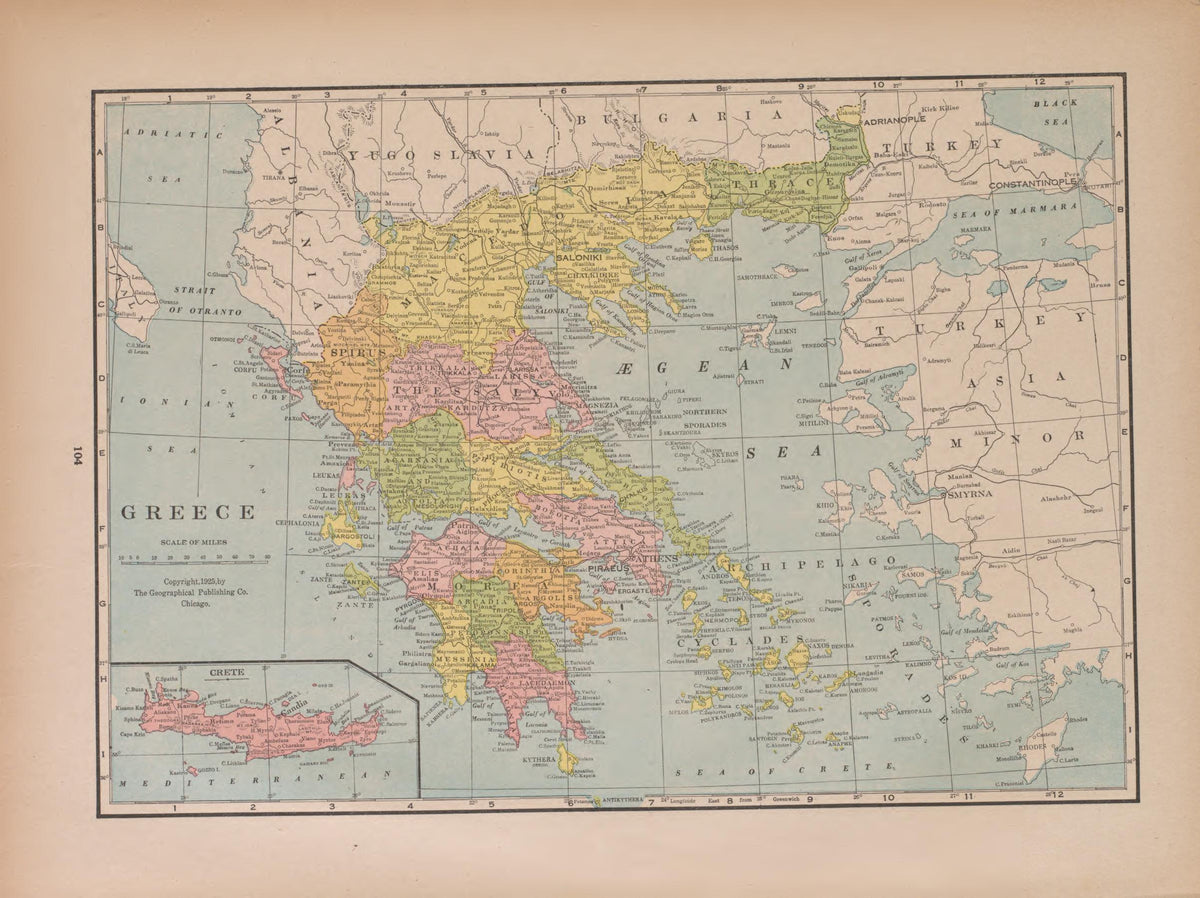Greece from Atlas of Doniphan County, Kansas : Containing Maps of Townships of the County, Maps of State, United States and World : Farmers Directory, Analysis of the System of U.S. Land Surveys 1927 by Relic Map Company