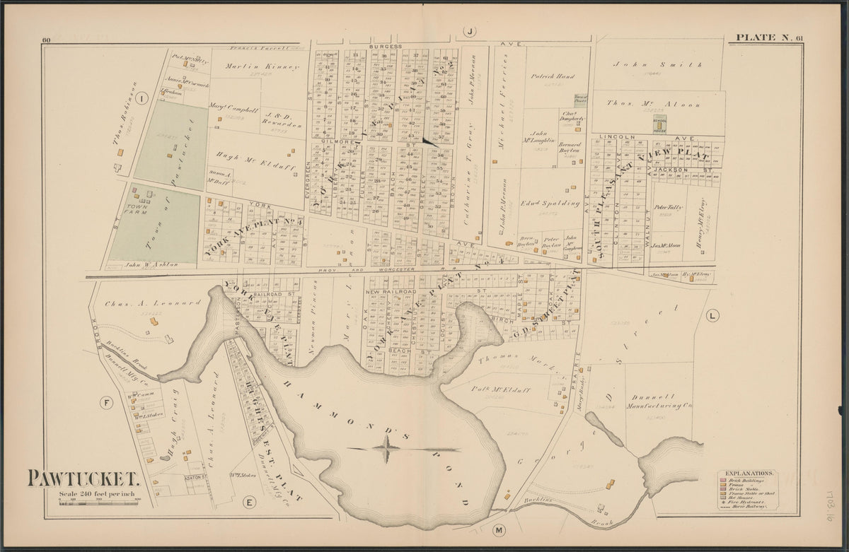 Image 17 of Atlas of the Town of Pawtucket, R.I. (maps Only) from Atlas of the Town of Pawtucket, R.I 1880 by Relic Map Company