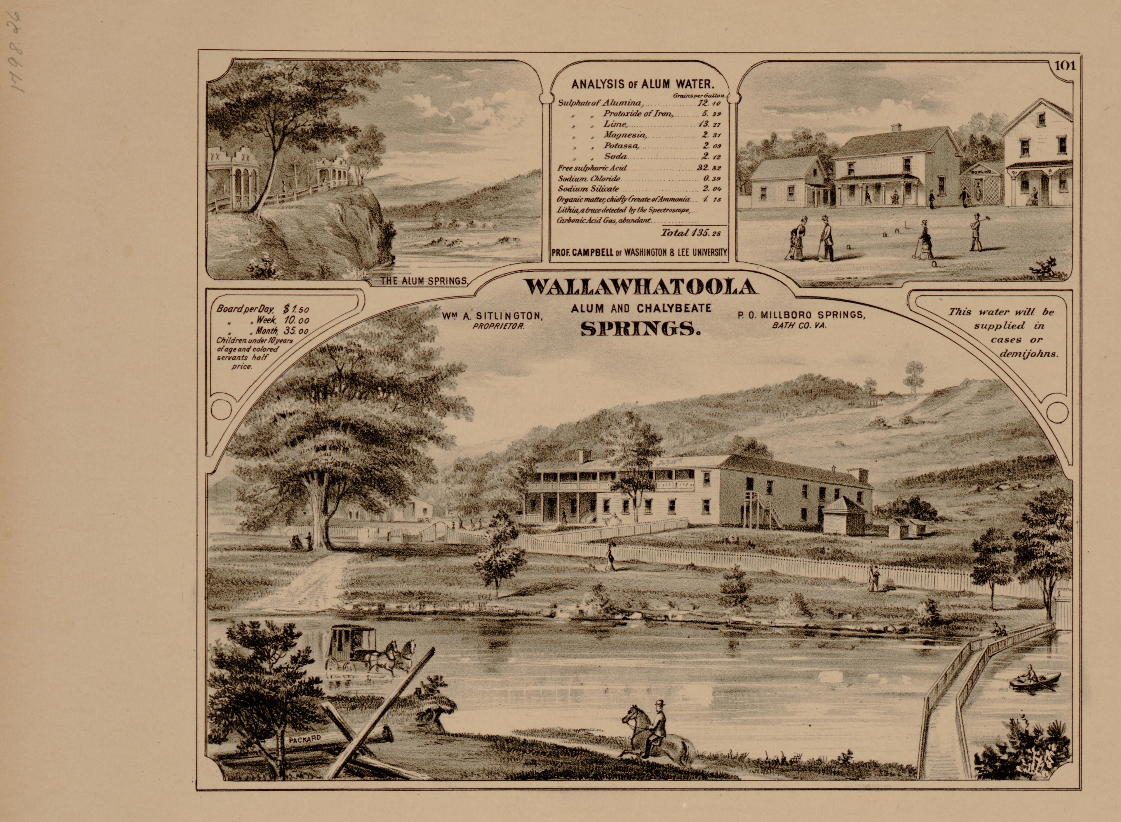 Wallaswhatoola Springs from Illustrated Atlas of the City of Richmond, Va 1877 by Relic Map Company