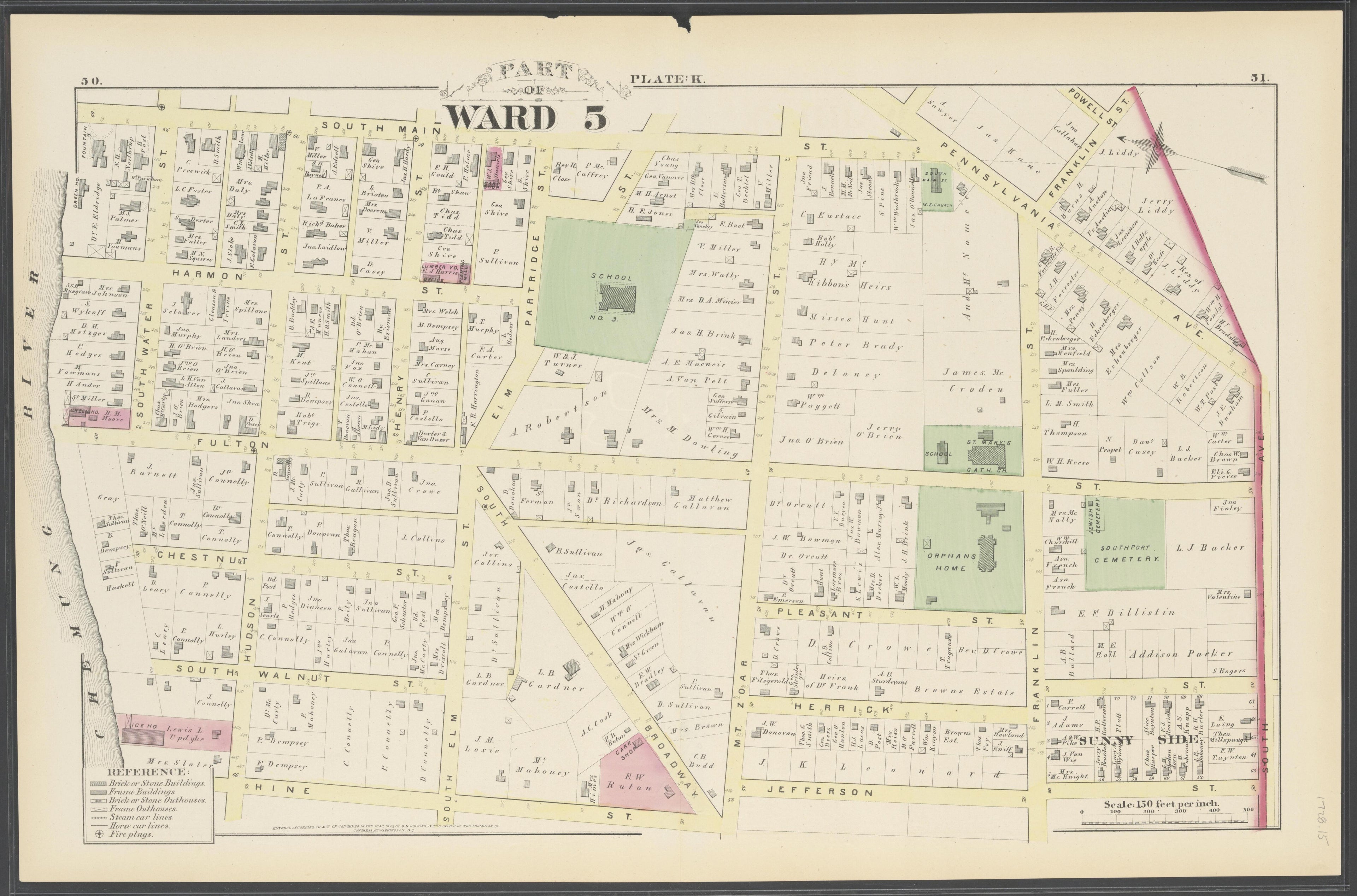 Image 17 of City Atlas of Elmira, New York (maps Only) from City Atlas of Elmira, New York : from Official Records, Private Plans and Actual Surveys, Based Upon Plans Deposited In the Department of Surveys 1876 by Relic Map Company