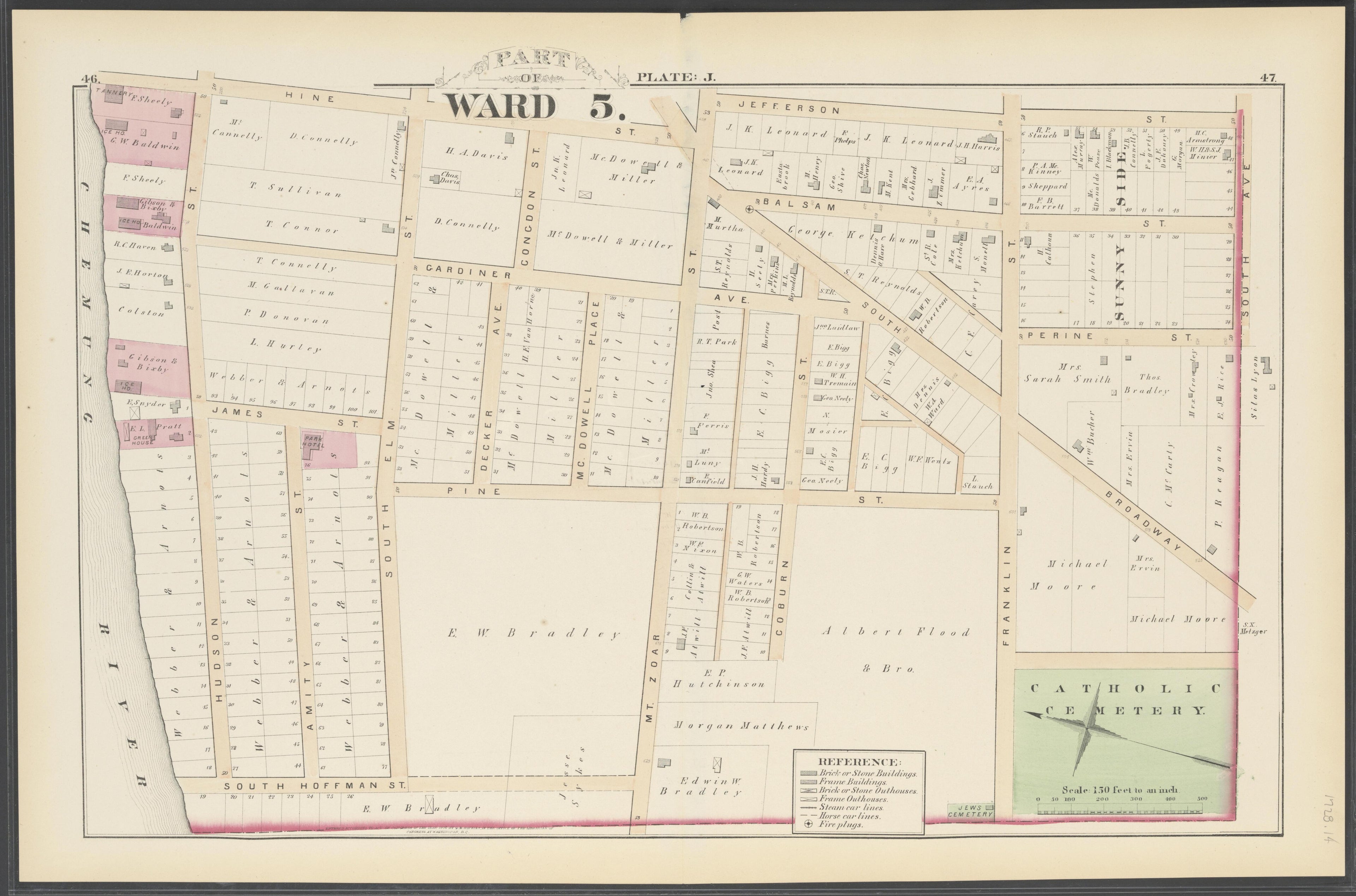Image 16 of City Atlas of Elmira, New York (maps Only) from City Atlas of Elmira, New York : from Official Records, Private Plans and Actual Surveys, Based Upon Plans Deposited In the Department of Surveys 1876 by Relic Map Company