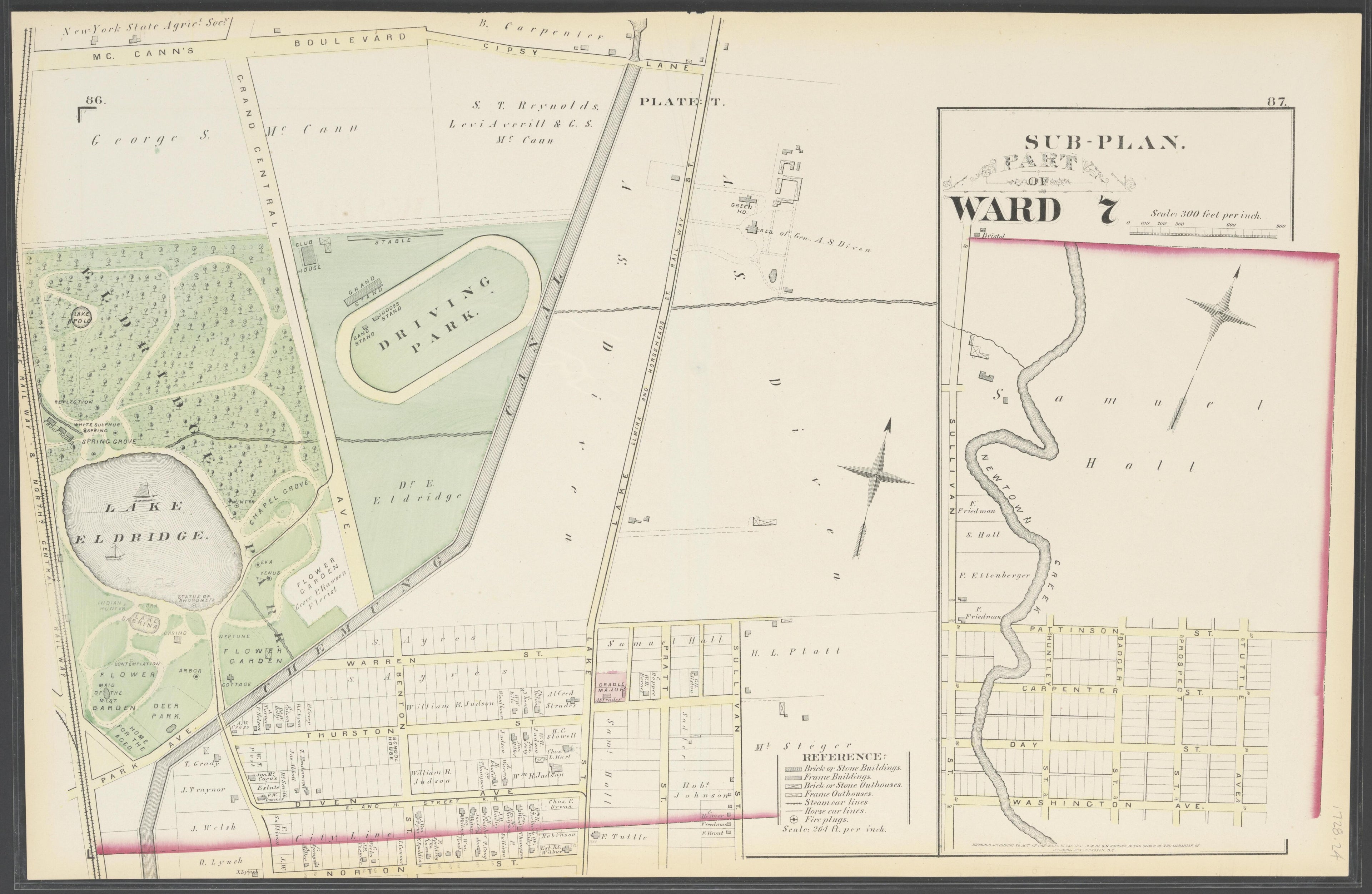 Image 26 of City Atlas of Elmira, New York (maps Only) from City Atlas of Elmira, New York : from Official Records, Private Plans and Actual Surveys, Based Upon Plans Deposited In the Department of Surveys 1876 by Relic Map Company