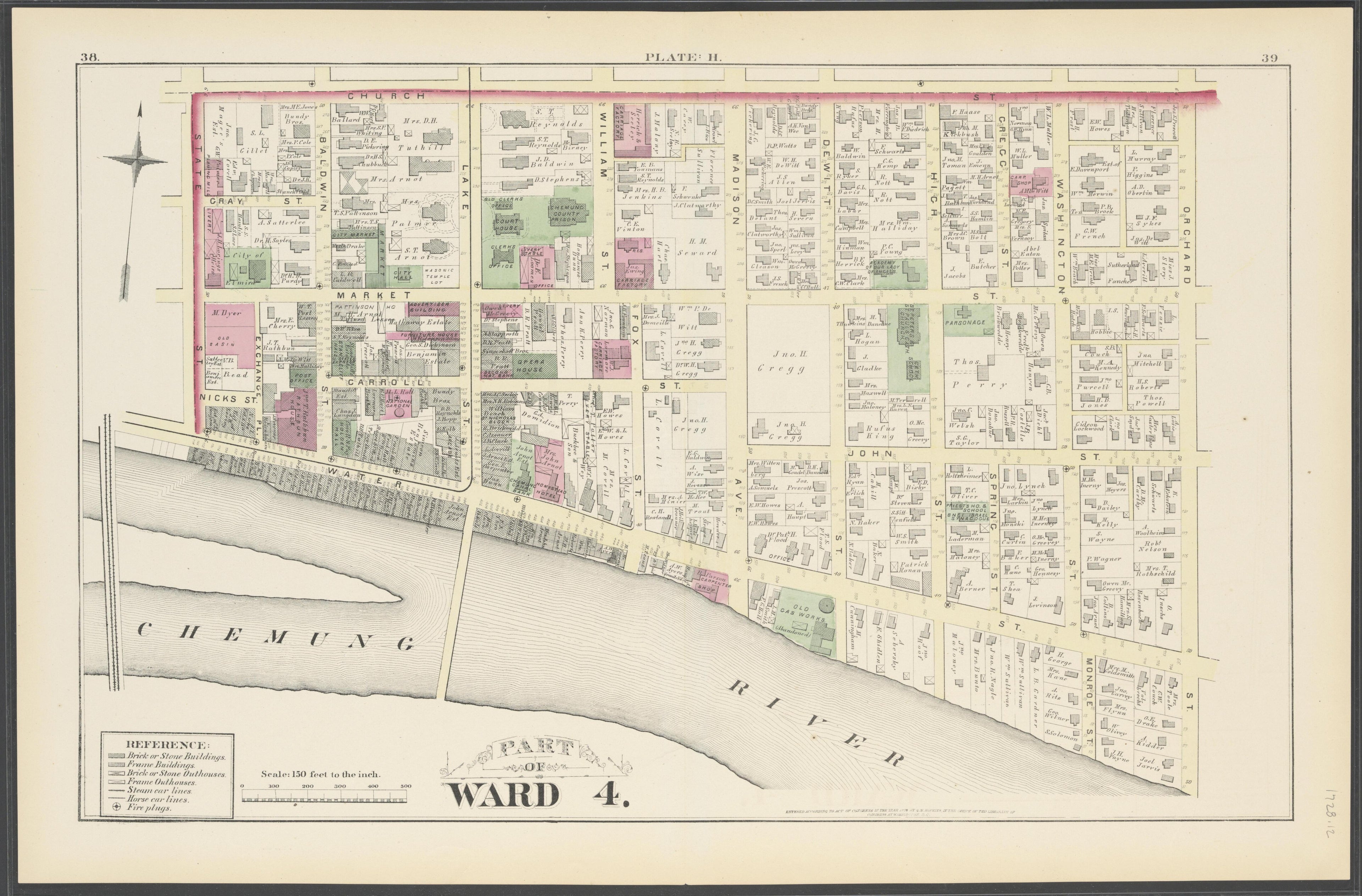 Image 14 of City Atlas of Elmira, New York (maps Only) from City Atlas of Elmira, New York : from Official Records, Private Plans and Actual Surveys, Based Upon Plans Deposited In the Department of Surveys 1876 by Relic Map Company