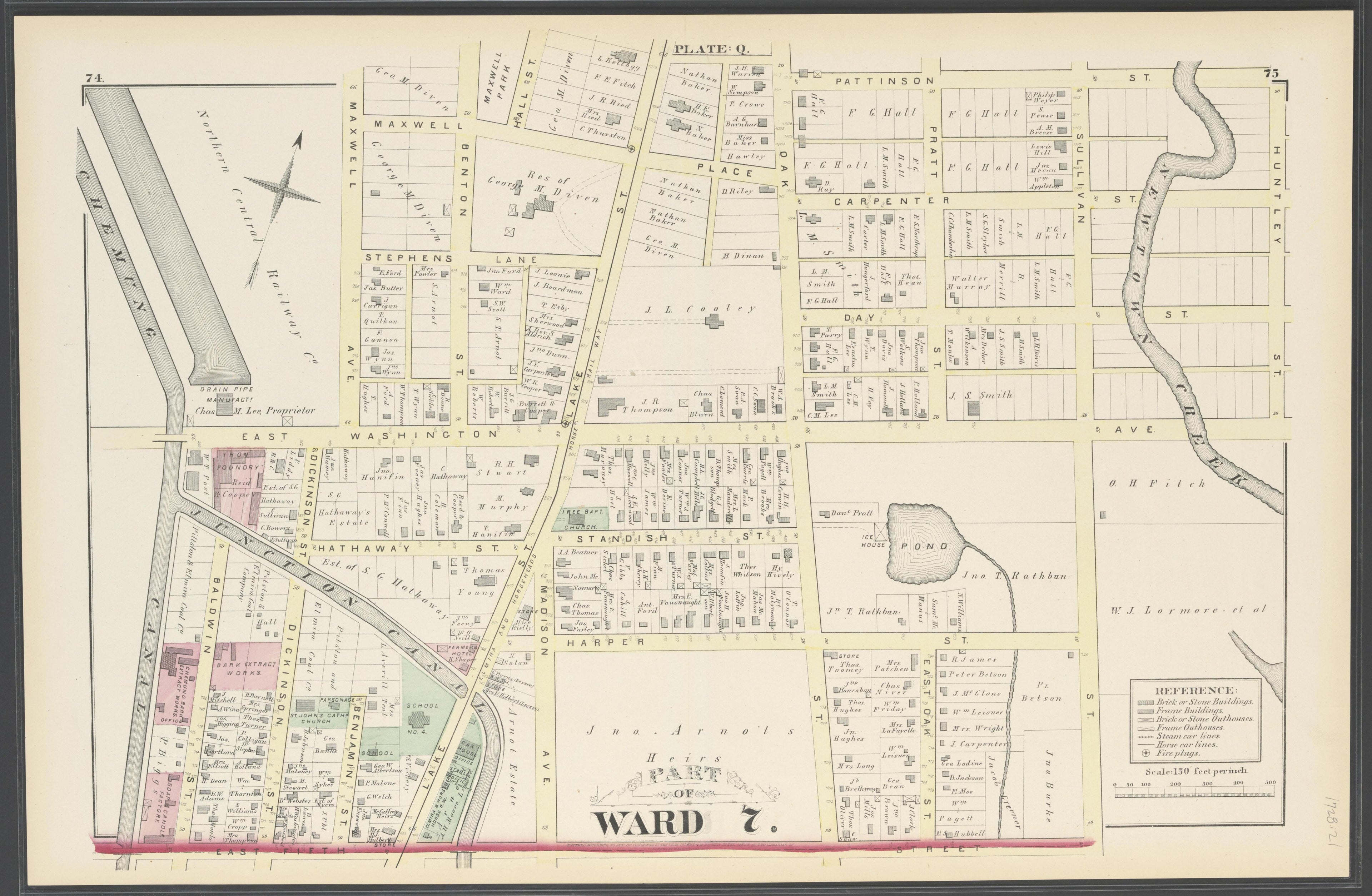 Image 23 of City Atlas of Elmira, New York (maps Only) from City Atlas of Elmira, New York : from Official Records, Private Plans and Actual Surveys, Based Upon Plans Deposited In the Department of Surveys 1876 by Relic Map Company