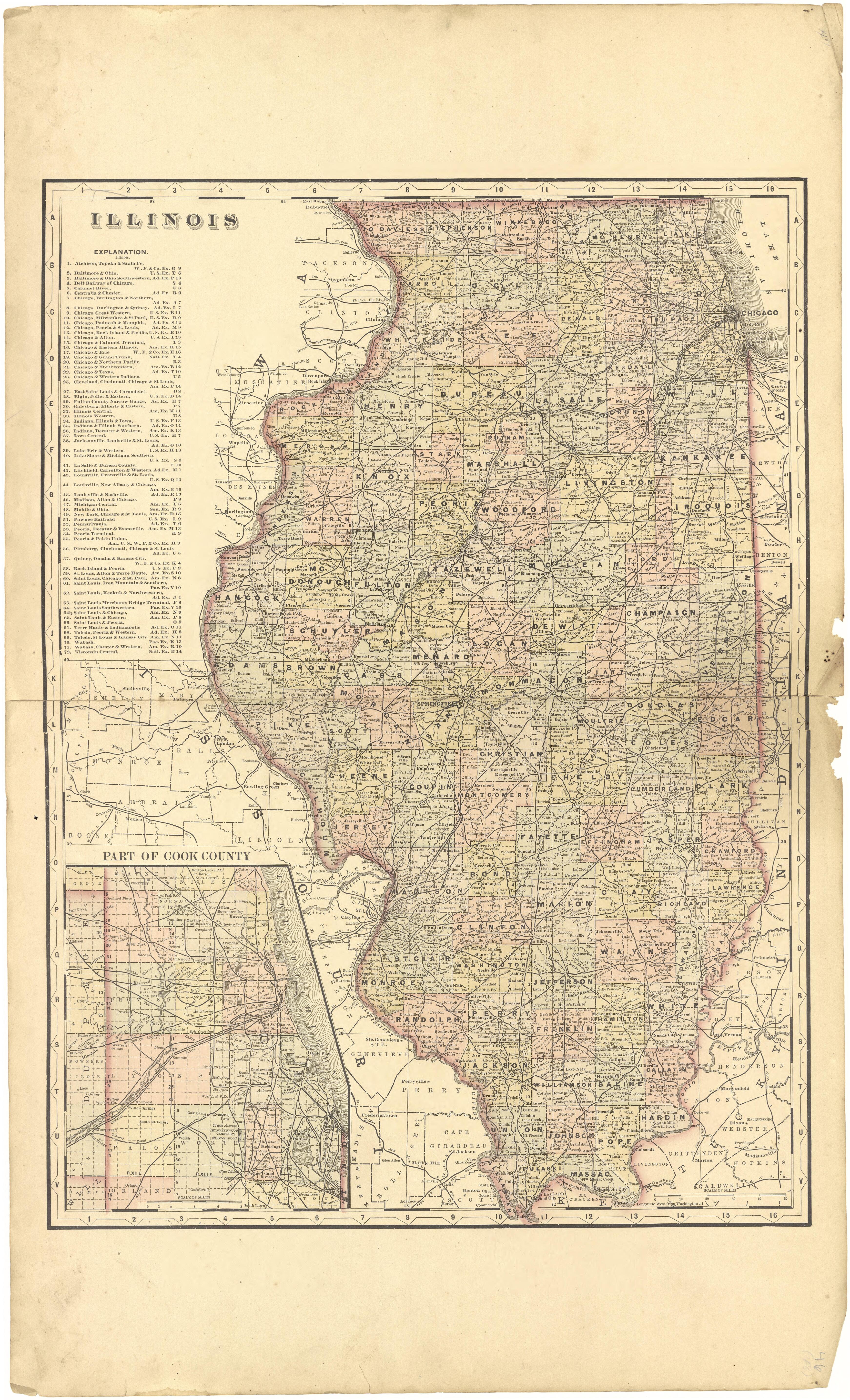 Illinois from Plat Book of Pike County, Illinois 1895 by Relic Map Company