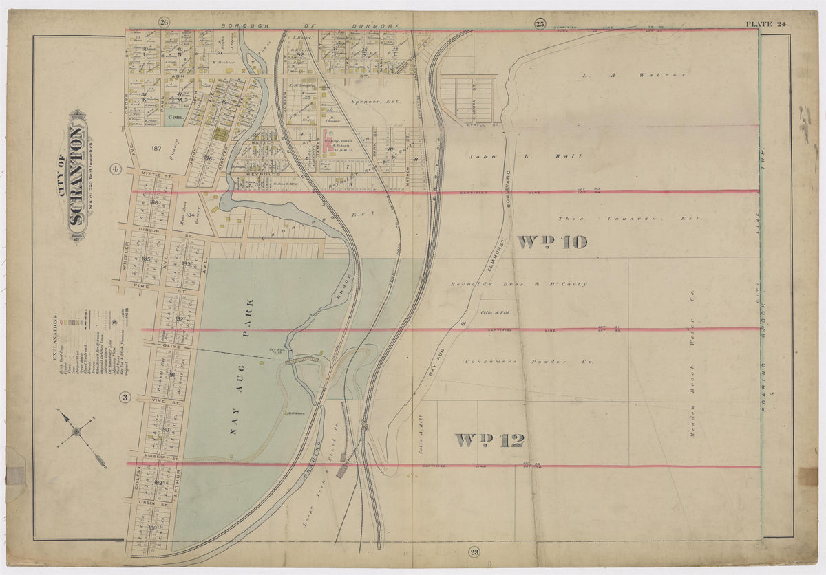 Image 27 of Atlas of Surveys of the City of Scranton and Borough of Dunmore, Pennslyvania from Atlas of Surveys of the City of Scranton and Borough of Dunmore, Pennslyvania : Compiled from Actual Surveys and City Records 1898 by Relic Map Company