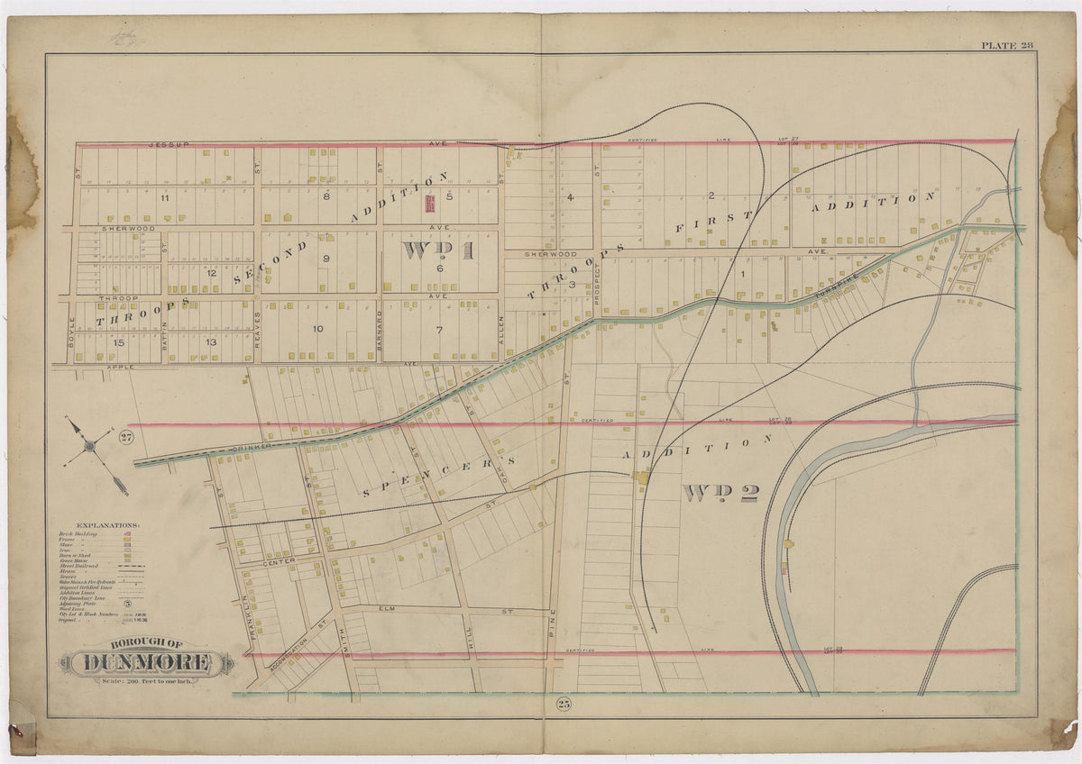 Image 30 of Atlas of Surveys of the City of Scranton and Borough of Dunmore, Pennslyvania from Atlas of Surveys of the City of Scranton and Borough of Dunmore, Pennslyvania : Compiled from Actual Surveys and City Records 1898 by Relic Map Company