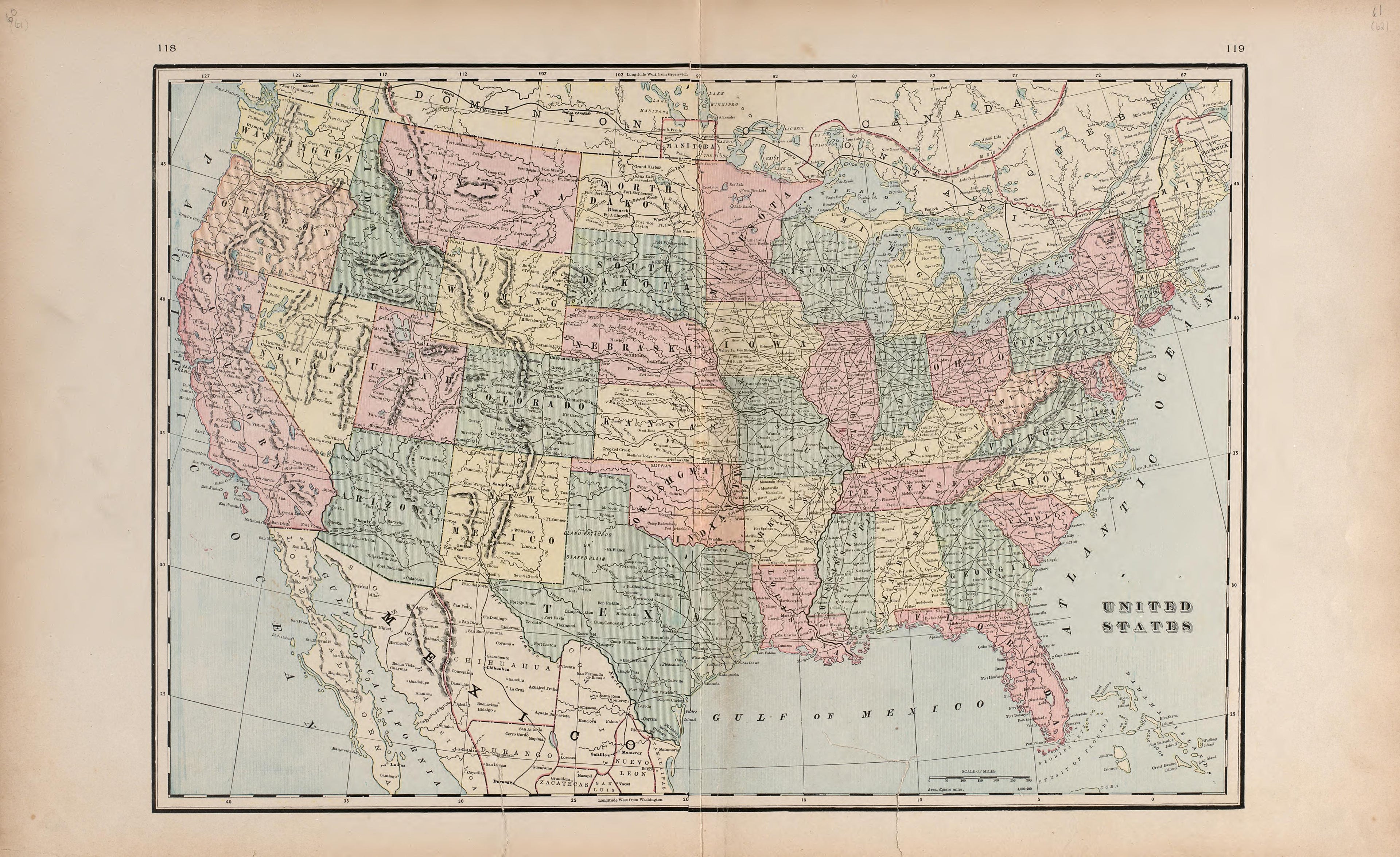 United States from Illustrated Atlas of Oakland County, Michigan : Compiled from Official Records and Local Inspections 1896 by Relic Map Company