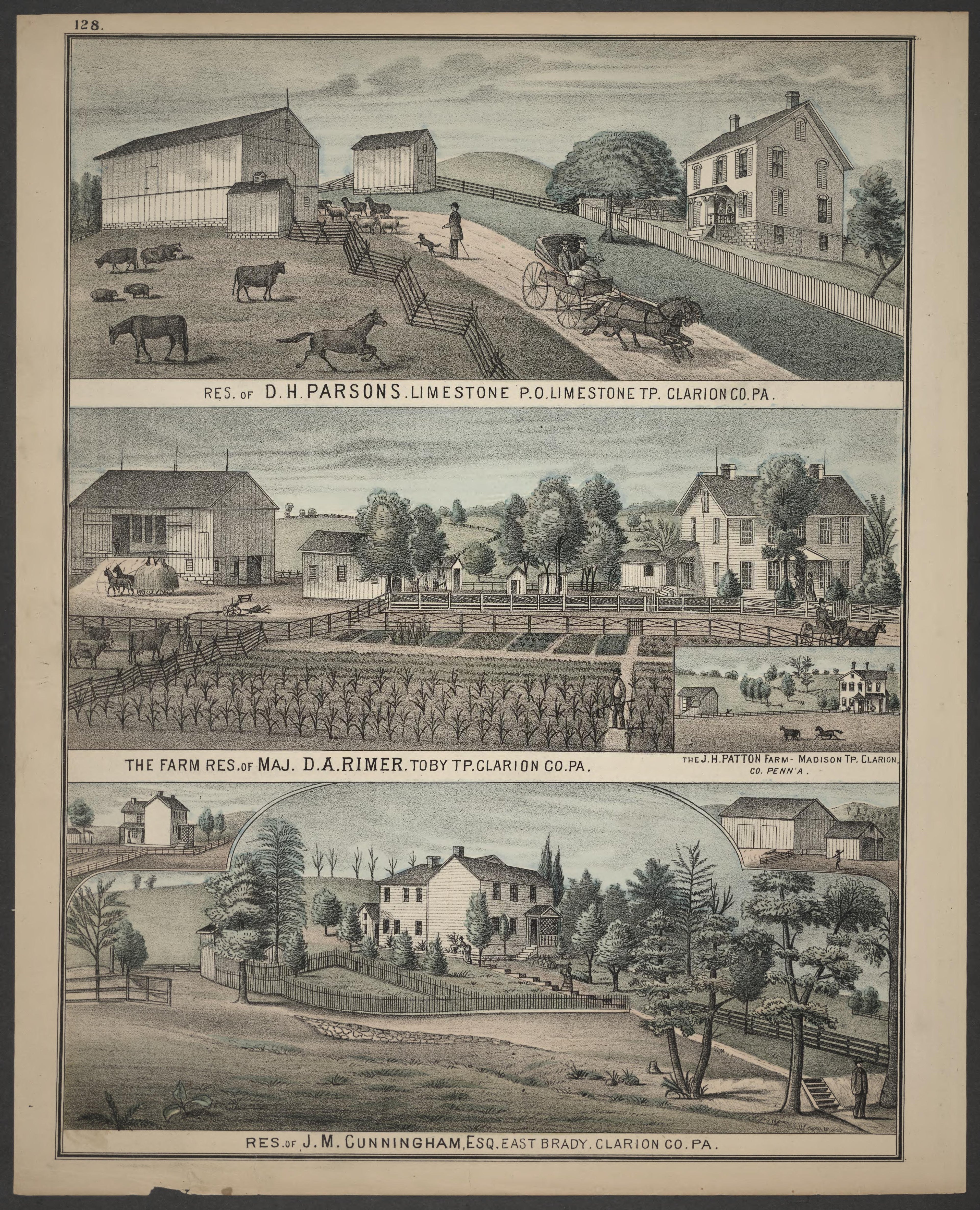 D.H. Parsons, D.A. Rimer and J.M. Cunningham Residences from Caldwell&