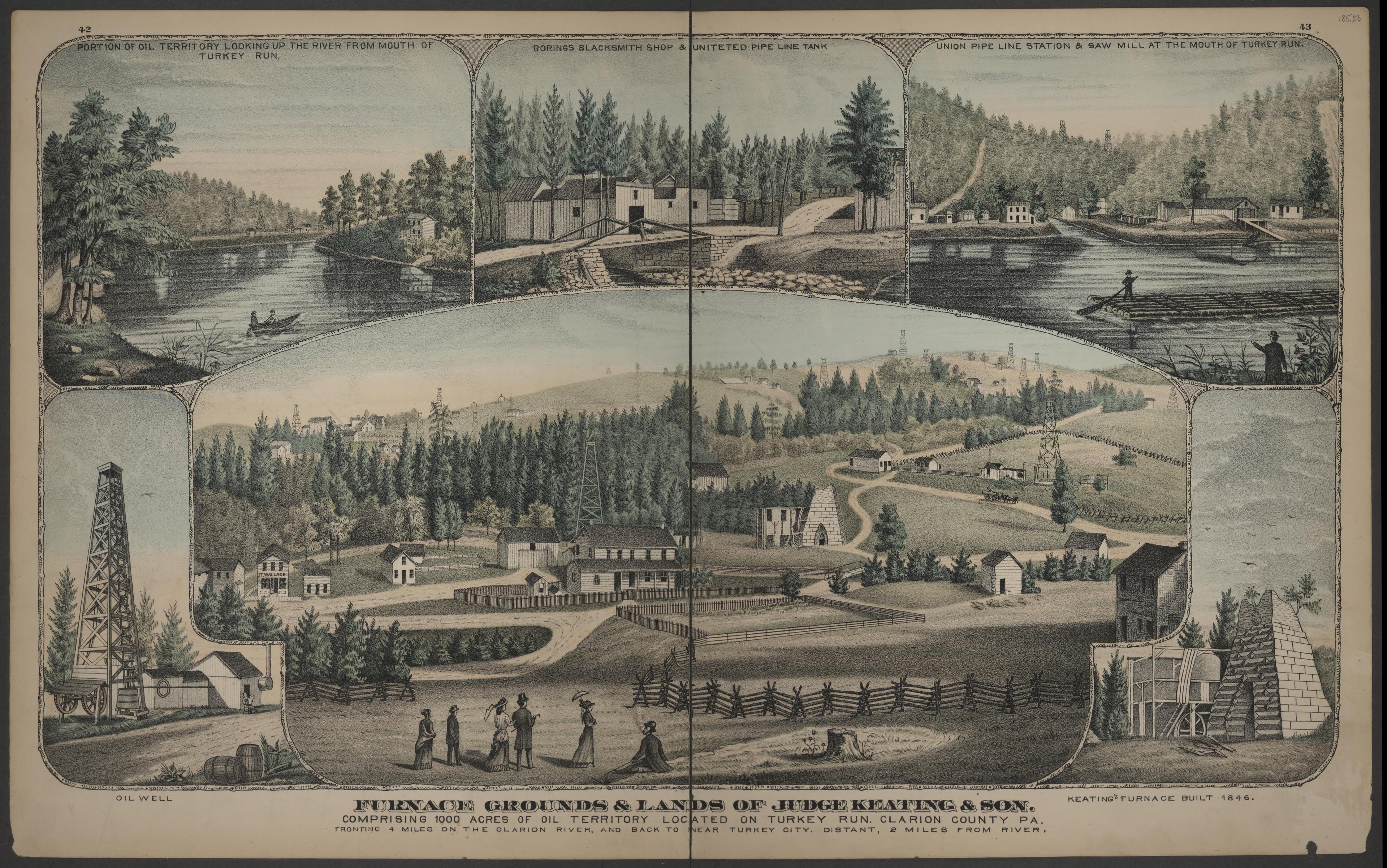 Furance Grounds and Lands of Judge Keating and Son from Caldwell&