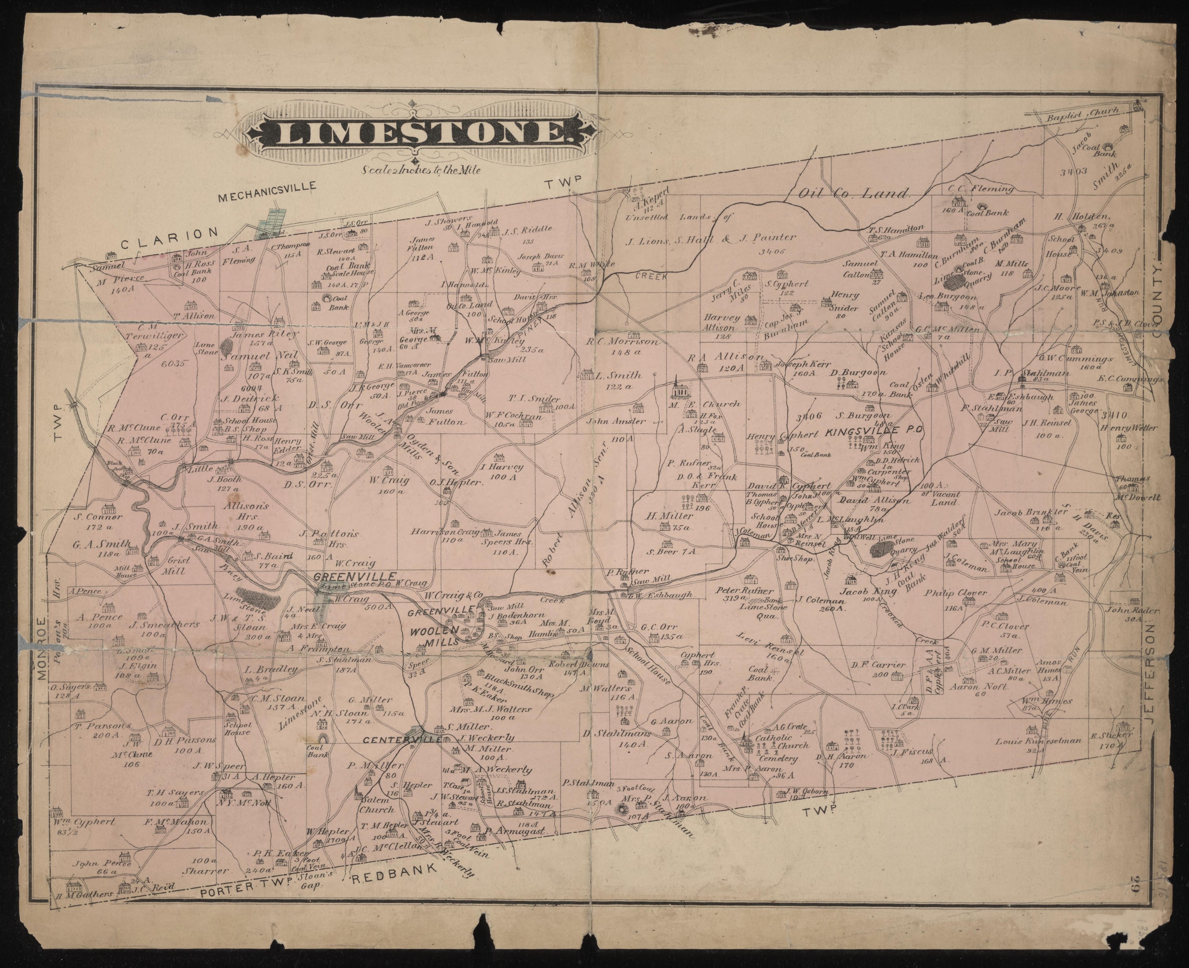 Limestone Map from Caldwell&