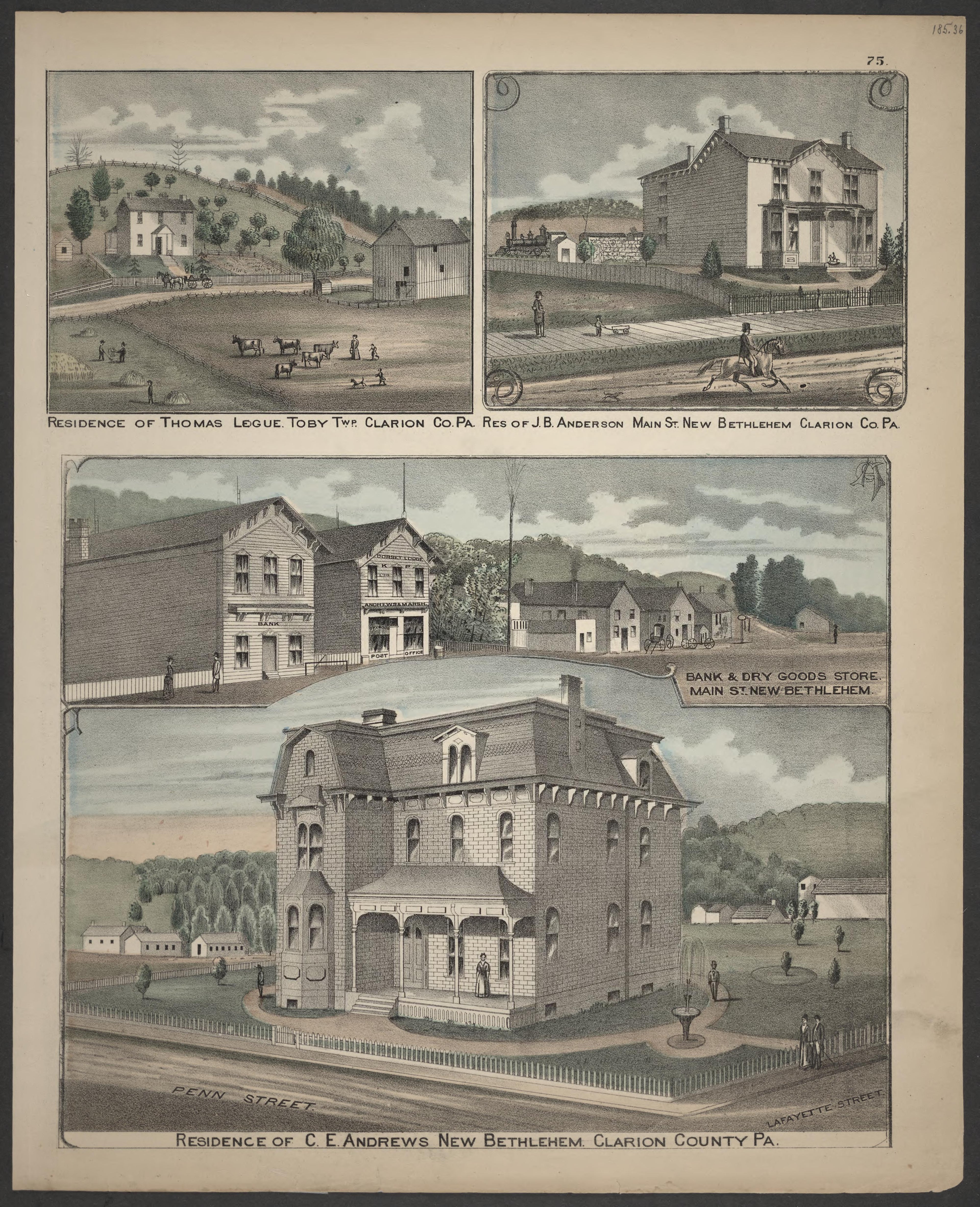 Thomas Legue, J.B. Anderson and C.E. Andrews Residences from Caldwell&