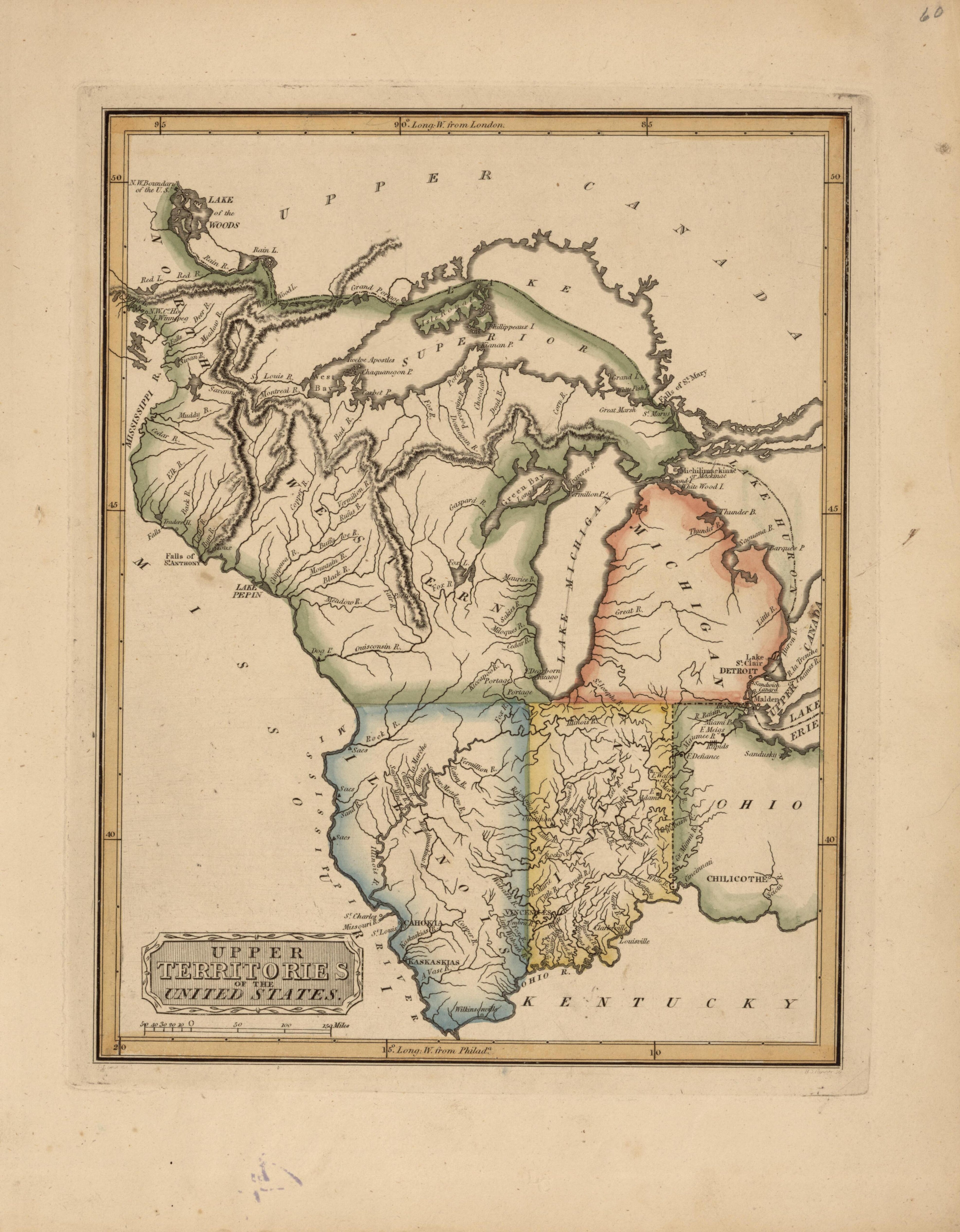 Upper Territories of the United States from a New and Elegant General Atlas, Containing Maps of Each of the United States 1817 by Relic Map Company
