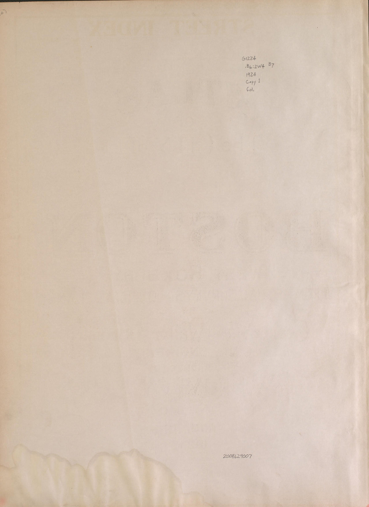 Endpage from Atlas of the City of Boston, West Roxbury : from Actual Surveys and Official Plans 1924 by Relic Map Company