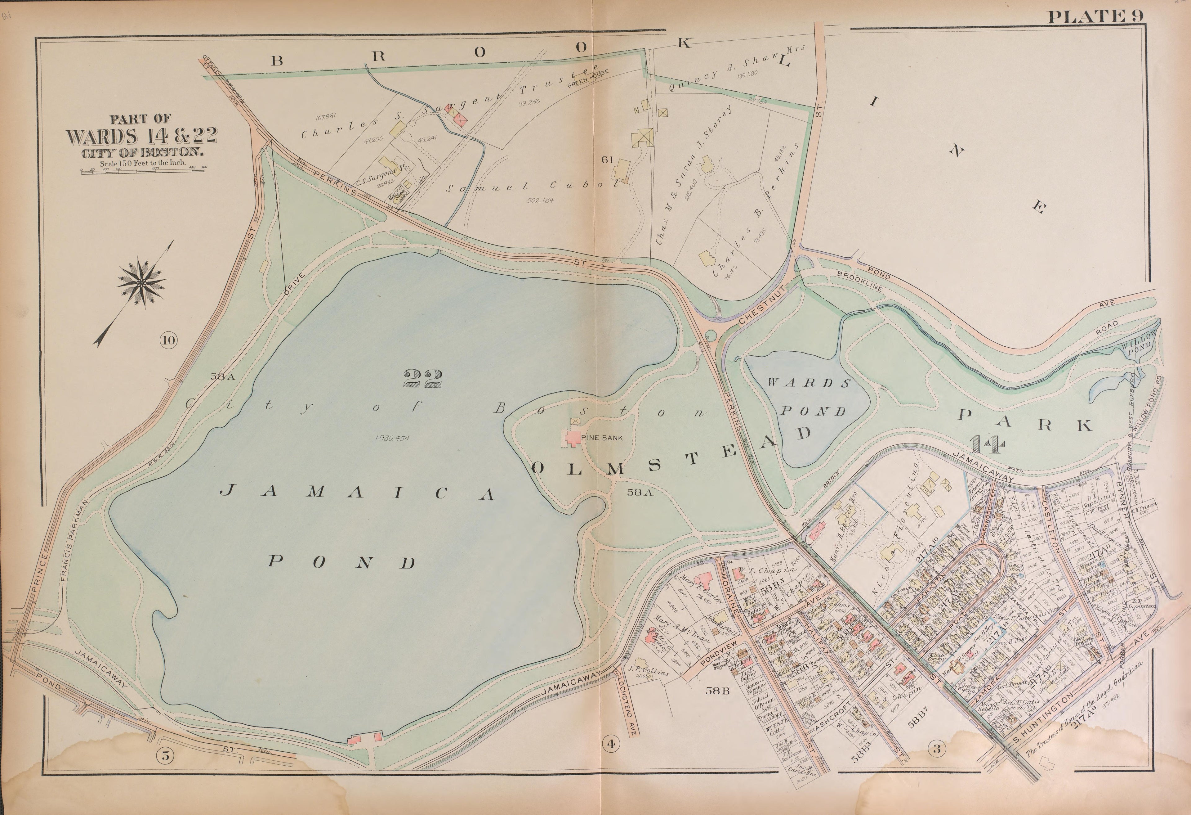 This old map of Boston, Massachusetts, , West Roxbury, West Roxbury (Boston) was created by Bromley, George Washington|Bromley, Walter Scott|G.W. Bromley & Co in 1924