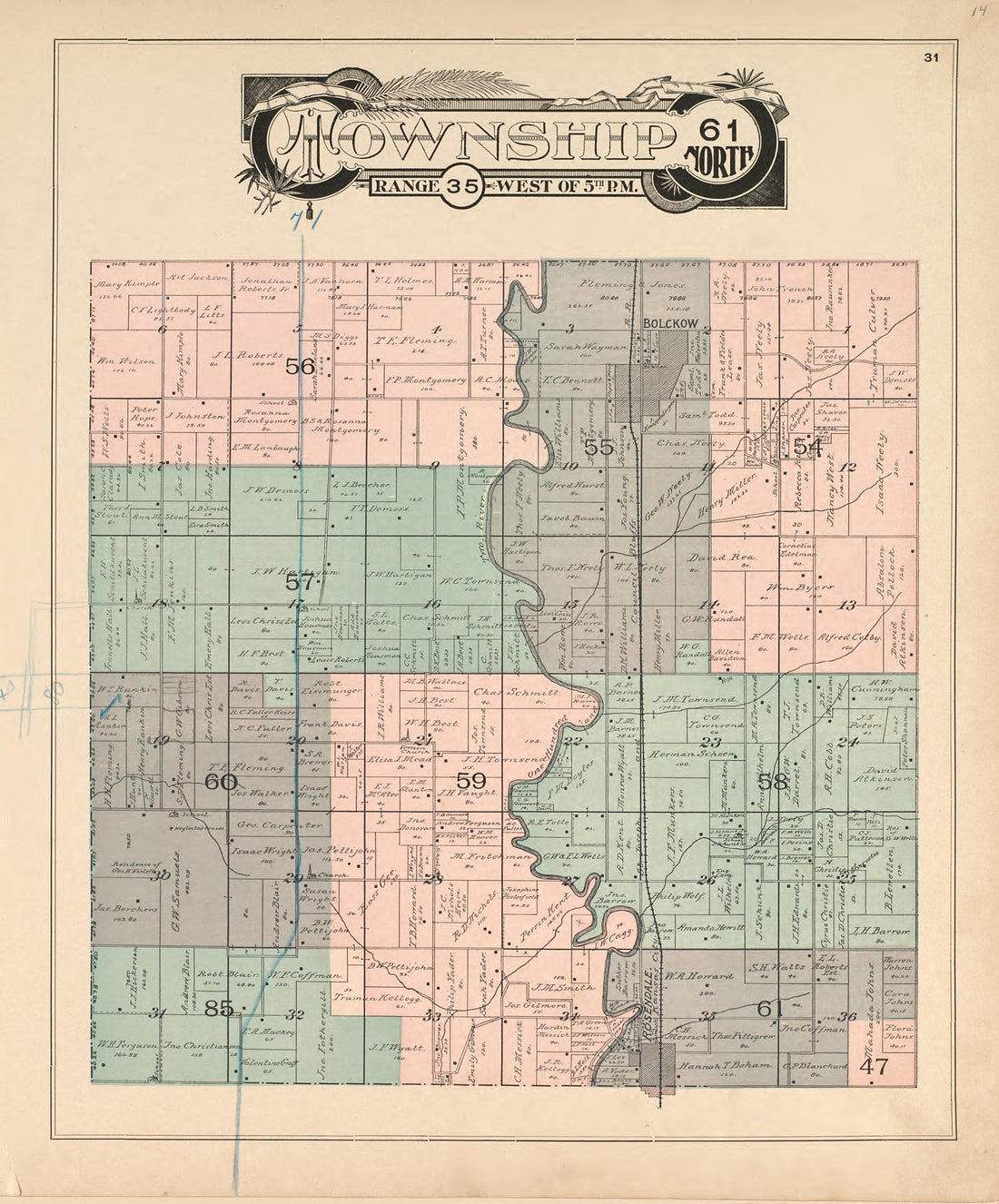This old map of Andrew County, Missouri, was created by Acme Publishing Co. (Philadelphia, Pa.) in 1898