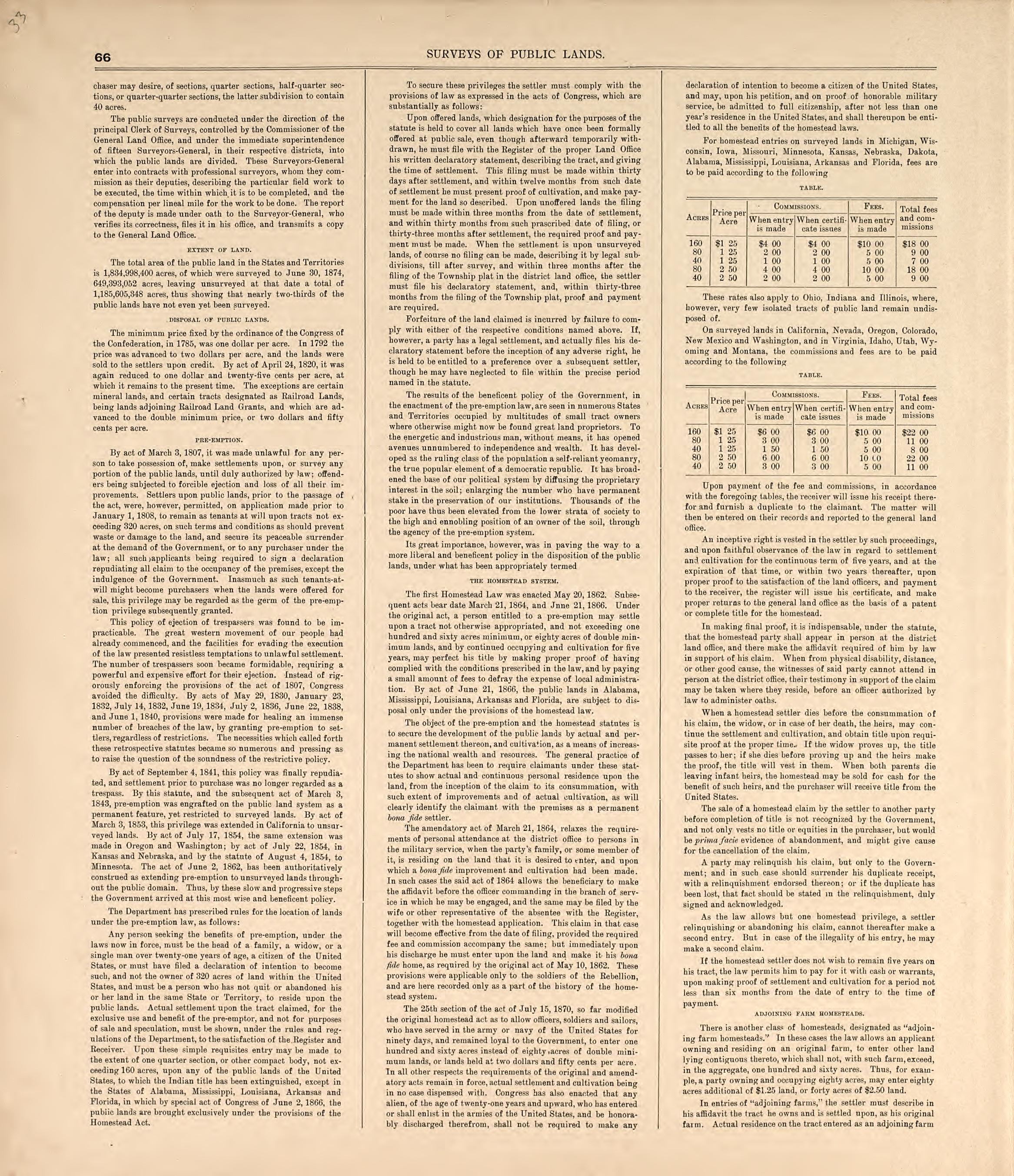 Survey of Public Lands from Atlas of Andrew County, Missouri : Including Plats of the Villiages sic, Cities and Townships of the County, a Map of the State and of the United States, Patrons&