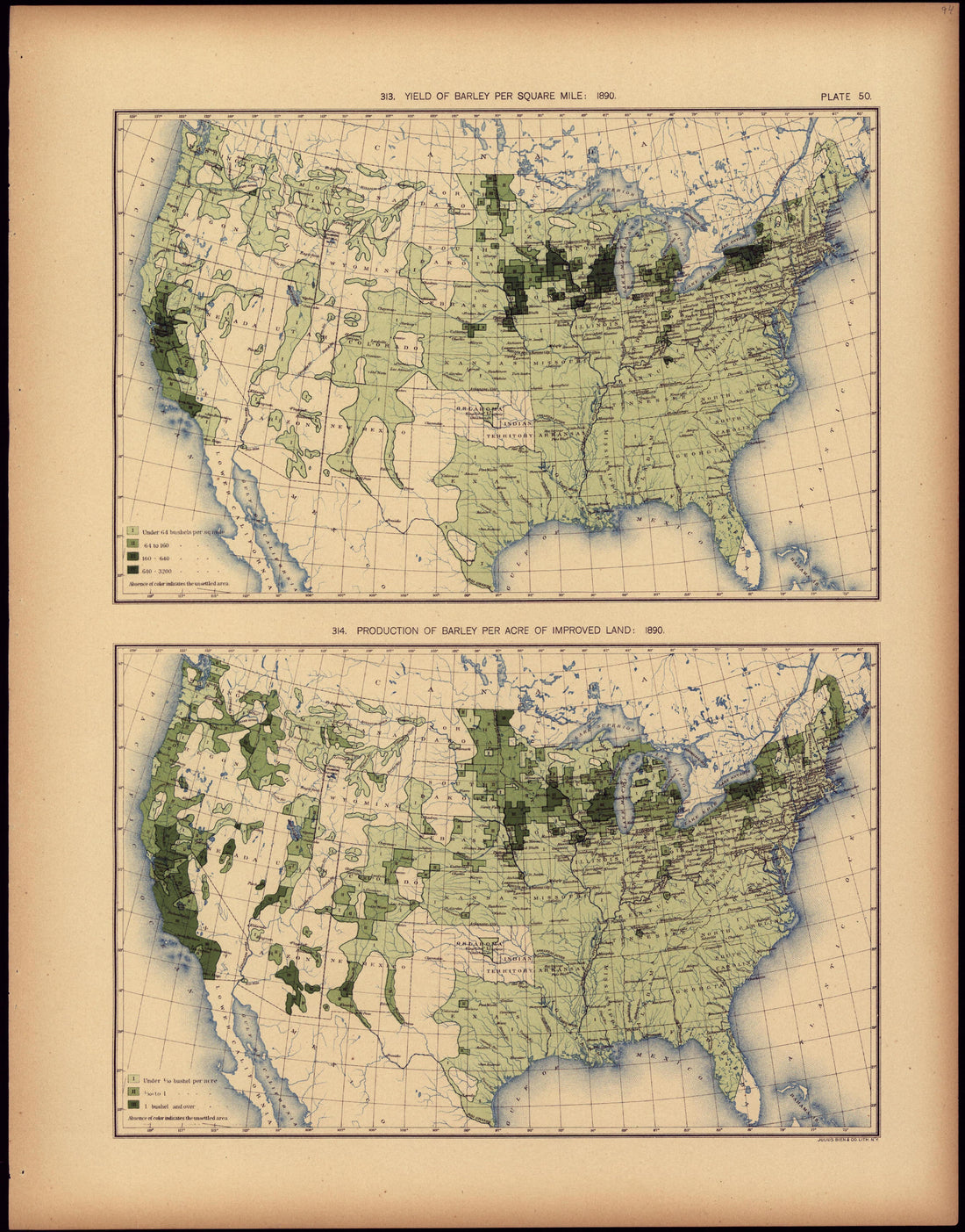This old map of United States was created by Gannett, Henry|United States. Census Office. 11th Census in 1898