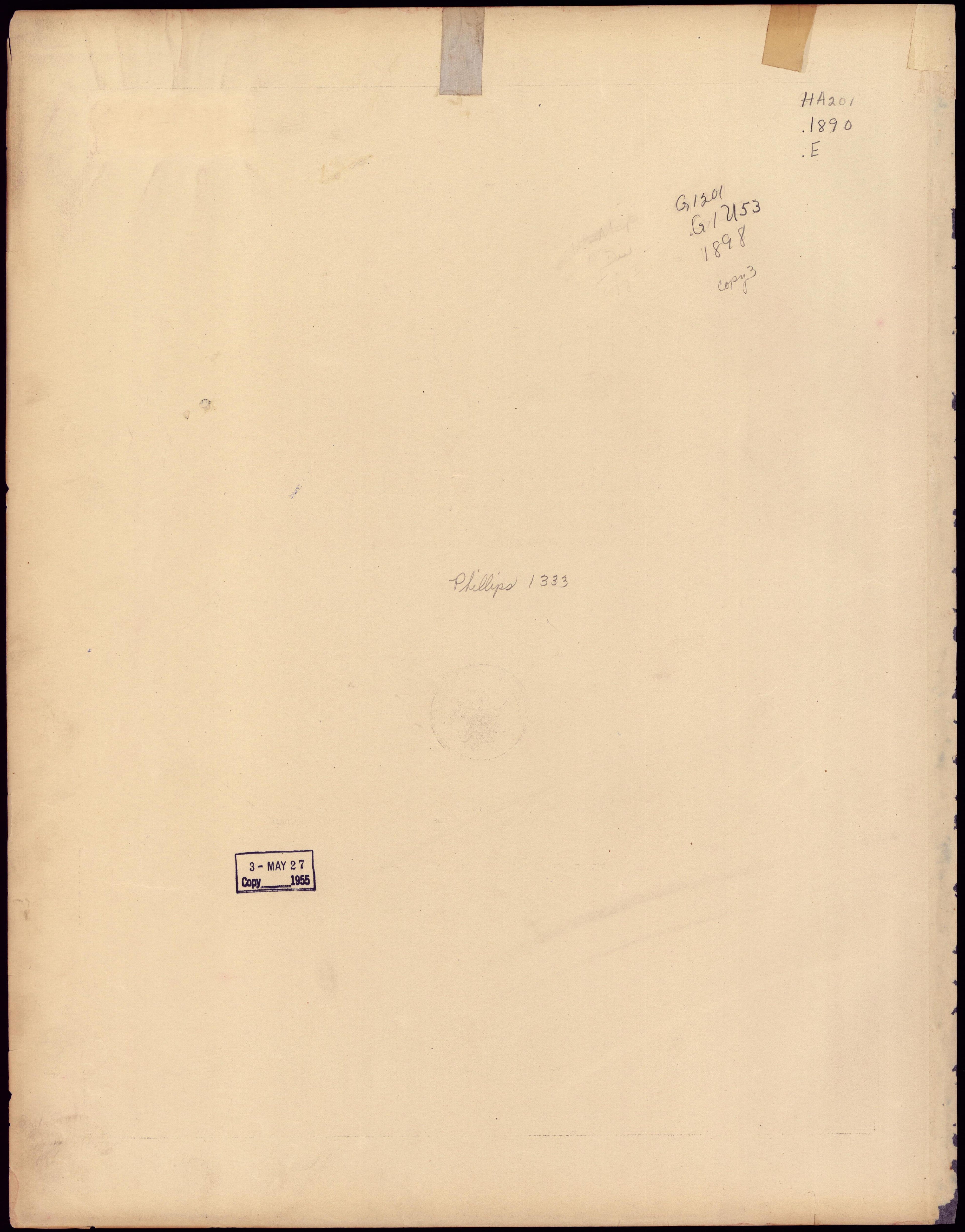 Verso of Title from Statistical Atlas of the United States, Based Upon the Results of the Eleventh Census 1898 by Relic Map Company