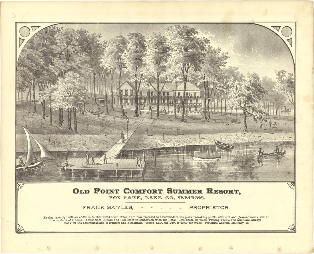 This old map of Illinois, Lake County, was created by H.R. Page & Co in 1885
