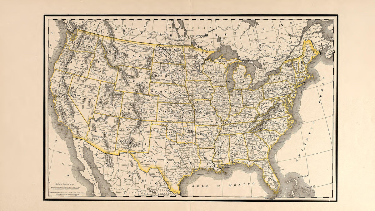 United States from Illustrated Atlas and Columbian Souvenir of La Grange County, Indiana : Showing Its Development In the First Sixty Years Since Organization 1893 by Relic Map Company