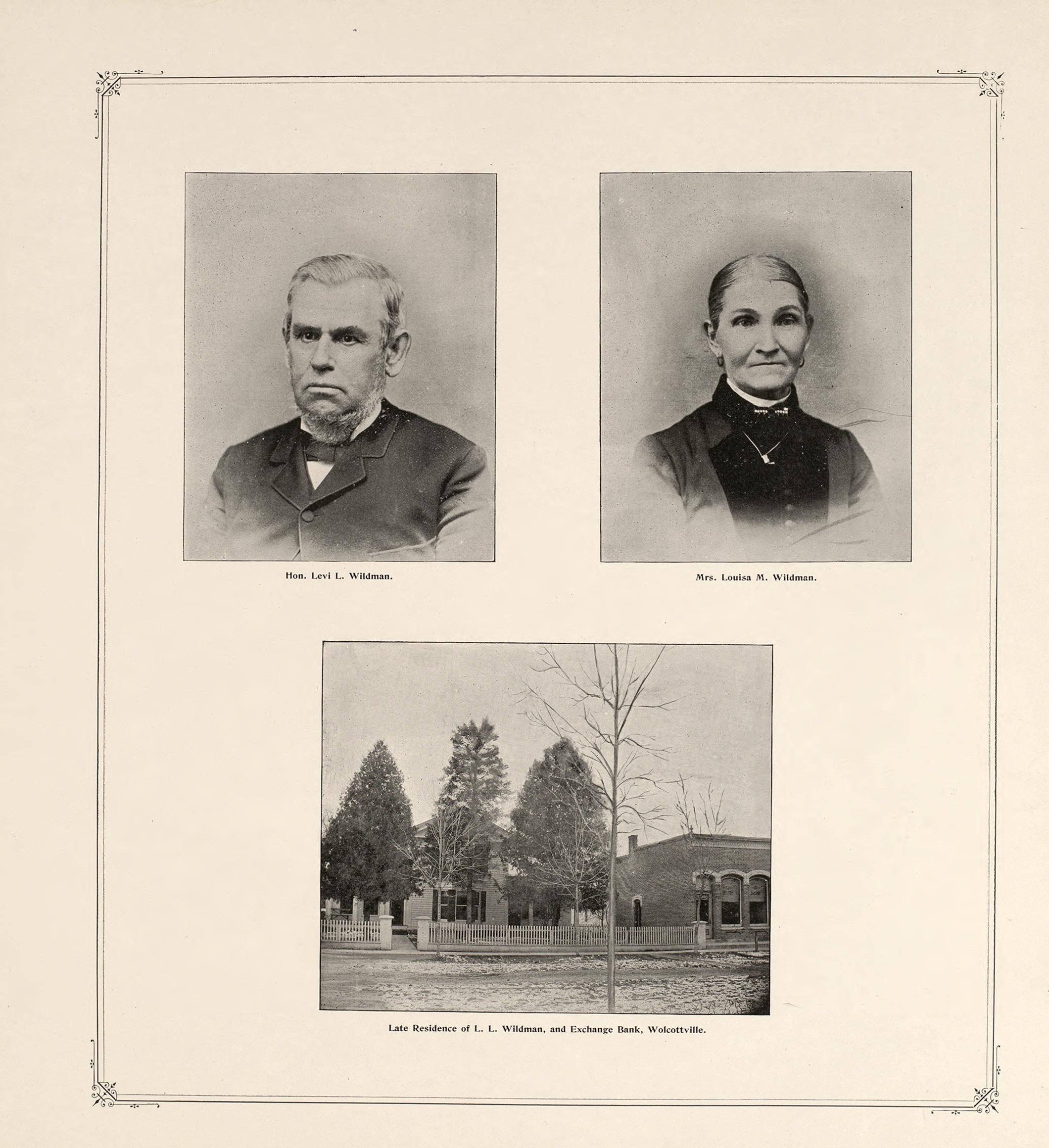 Views of Portraits and Residences, Wildman from Illustrated Atlas and Columbian Souvenir of La Grange County, Indiana : Showing Its Development In the First Sixty Years Since Organization 1893 by Relic Map Company