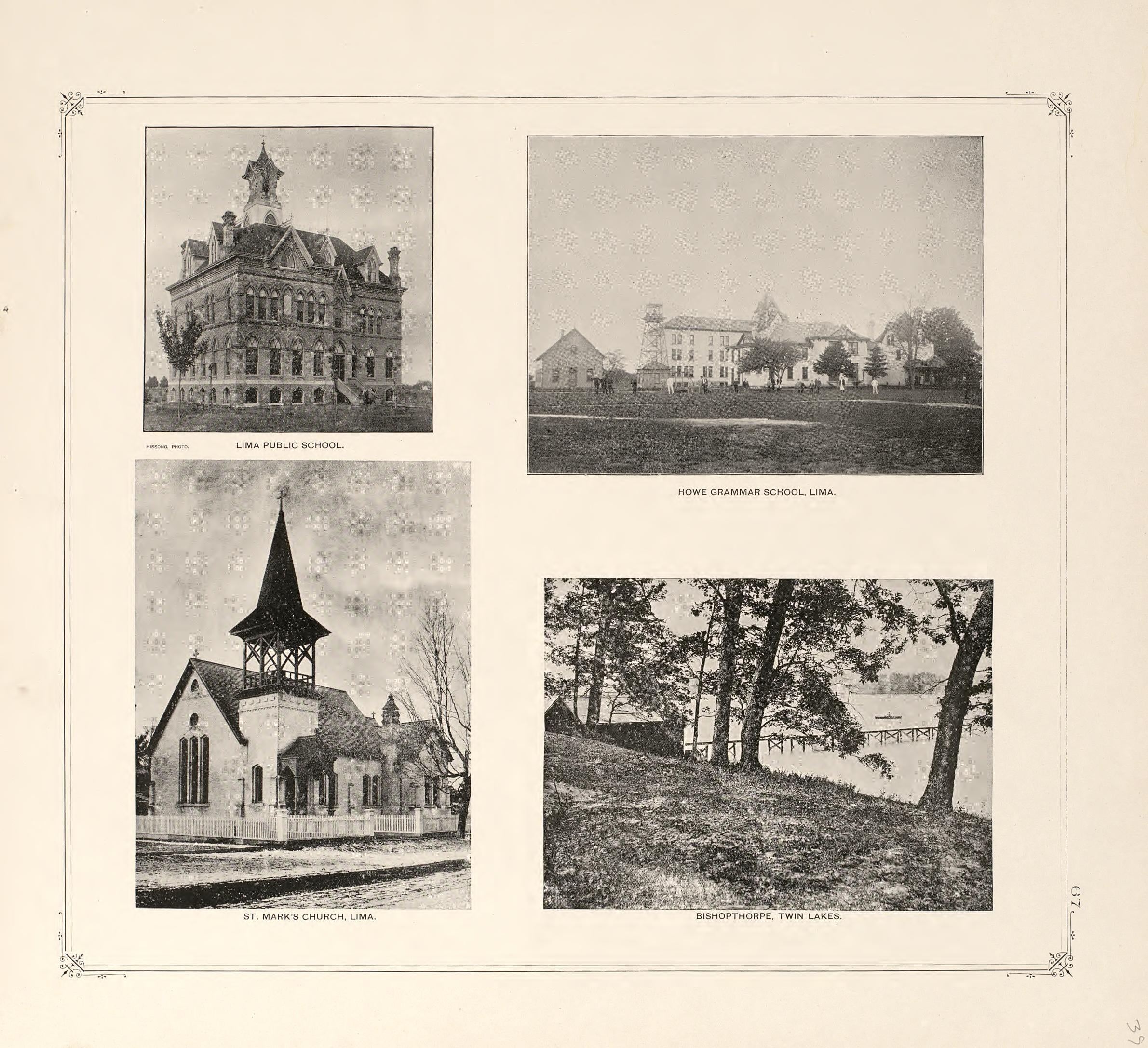 Residences and Landscapes from Illustrated Atlas and Columbian Souvenir of La Grange County, Indiana : Showing Its Development In the First Sixty Years Since Organization 1893 by Relic Map Company