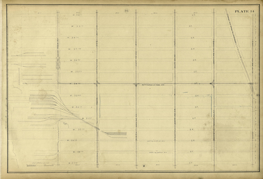 This old map of Manhattan, Manhattan (New York), New York, New York (State), was created by Metropolitan Street Railway Company. Maintenance of Way Department in 1896