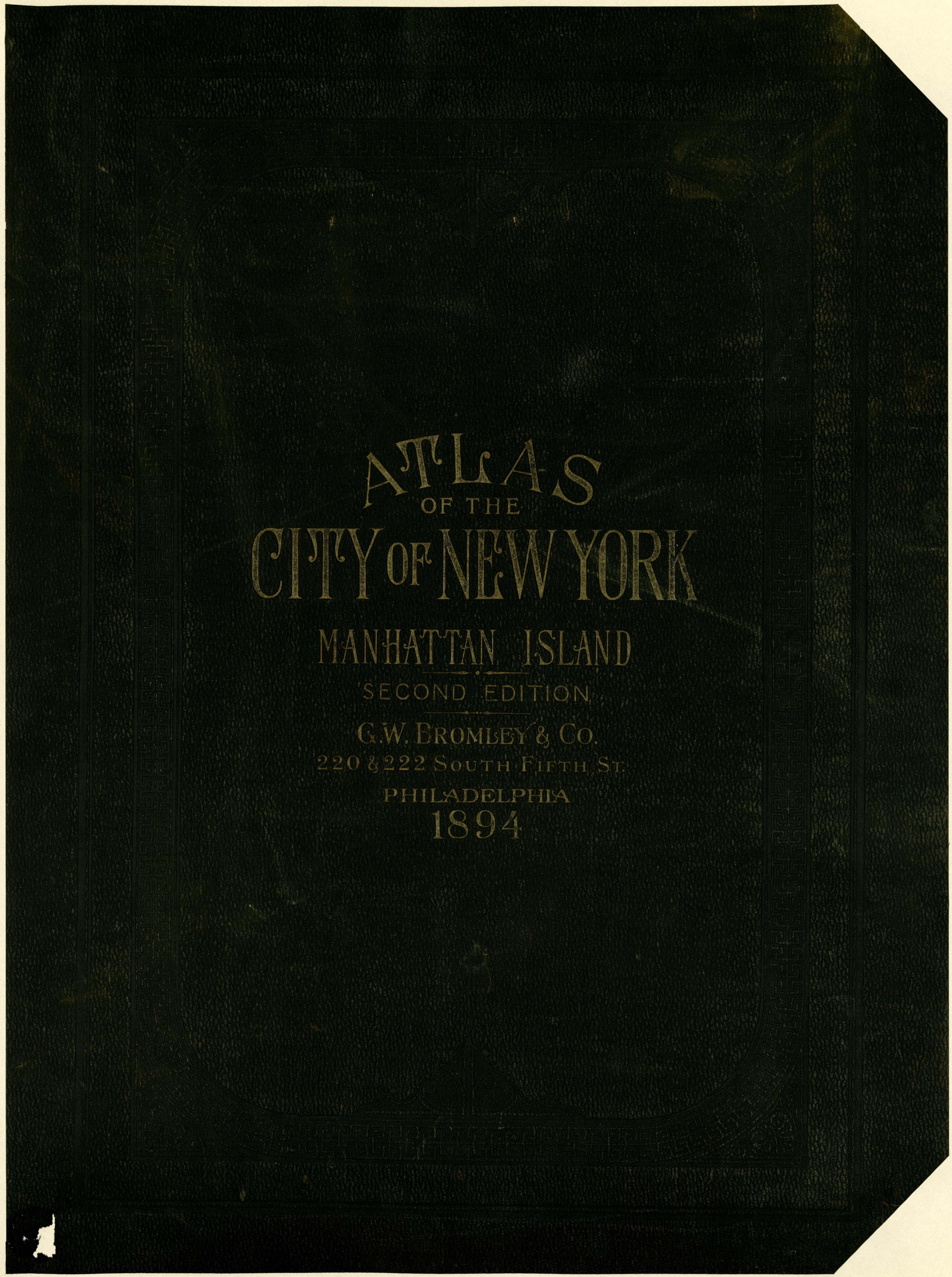 Atlas of the City of New York, Manhattan Island from Atlas of the City of New York, Manhattan Island : from Actual Surveys and Official Plans 1894 by Relic Map Company