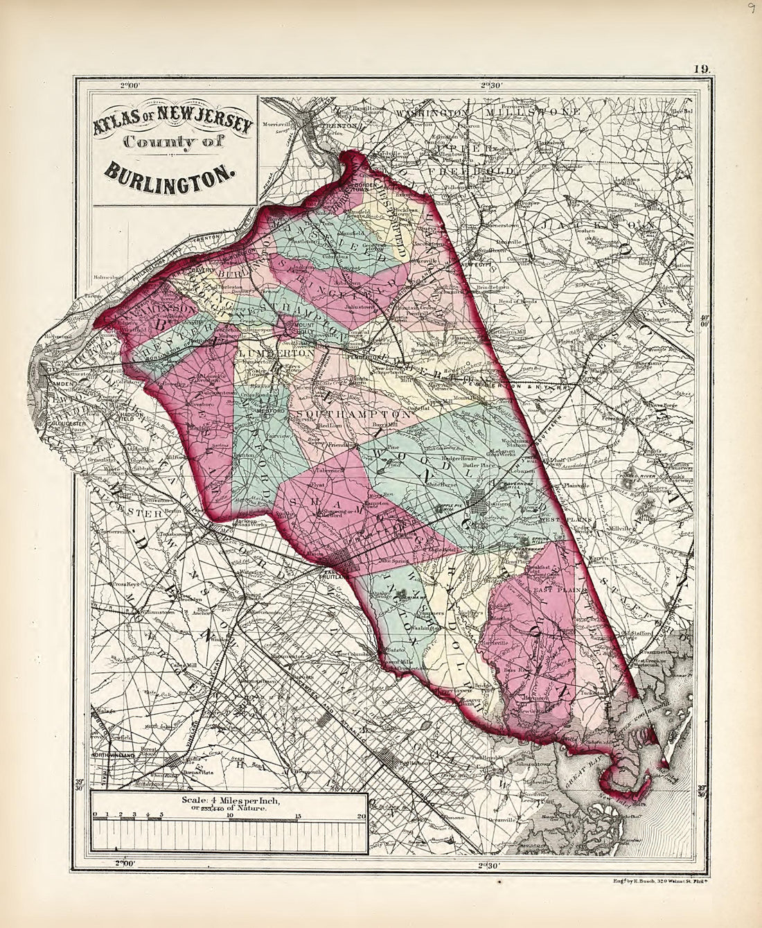 This old map of Jersey City, New Jersey, was created by G.M. Hopkins & Co|Hopkins, Griffith Morgan in 1873