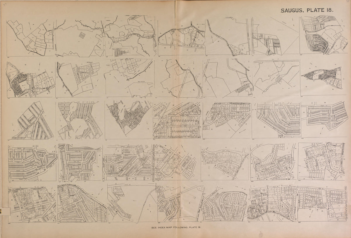 Saugus, Plate 18 from Richards Standard Atlas of the City of Lynn and the Towns of Swampscott, Saugus and Nahant, Massachusetts : from Official Records, Private Plans and Actual Surveys 1924 by Relic Map Company