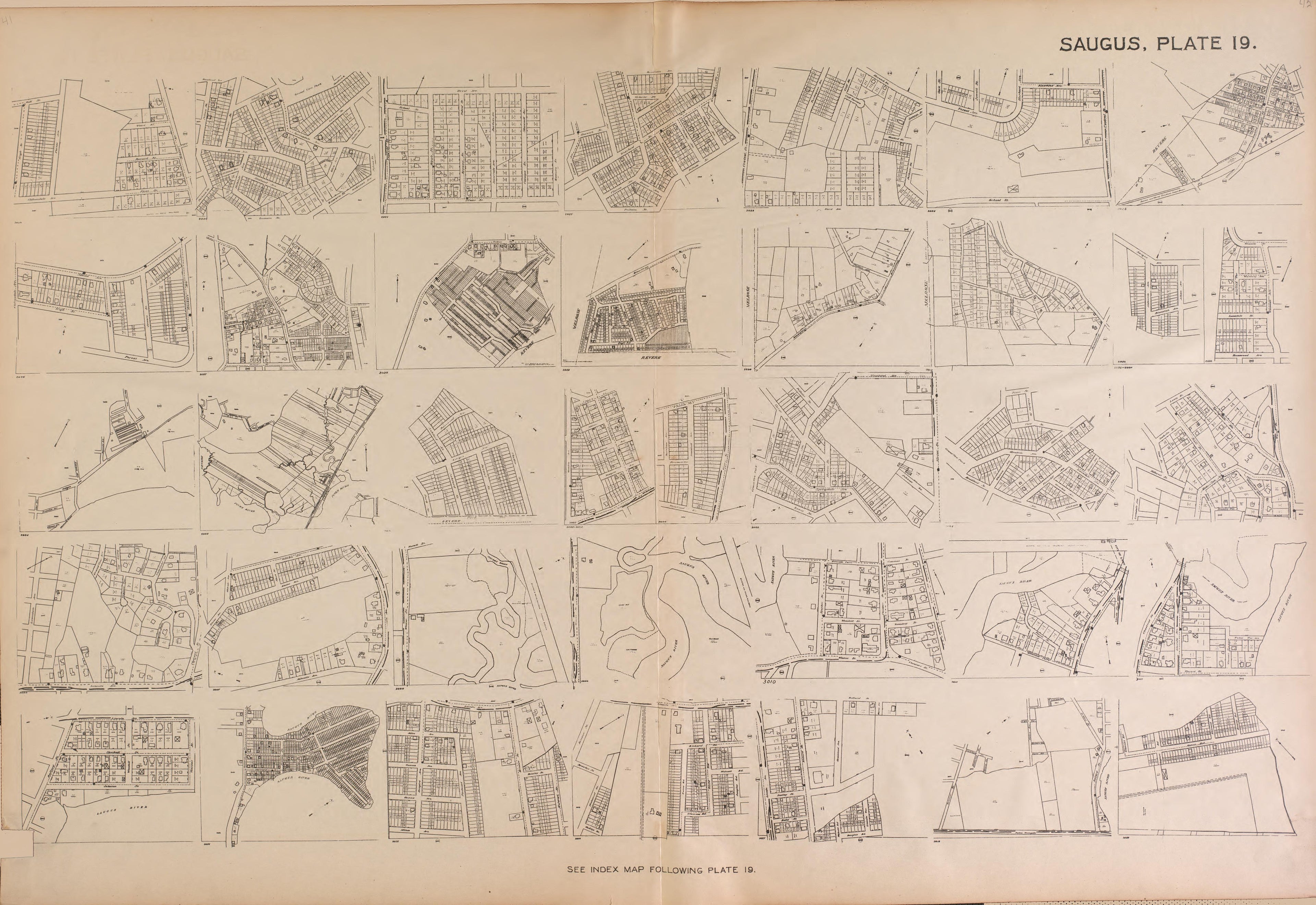 Saugus, Plate 19 from Richards Standard Atlas of the City of Lynn and the Towns of Swampscott, Saugus and Nahant, Massachusetts : from Official Records, Private Plans and Actual Surveys 1924 by Relic Map Company