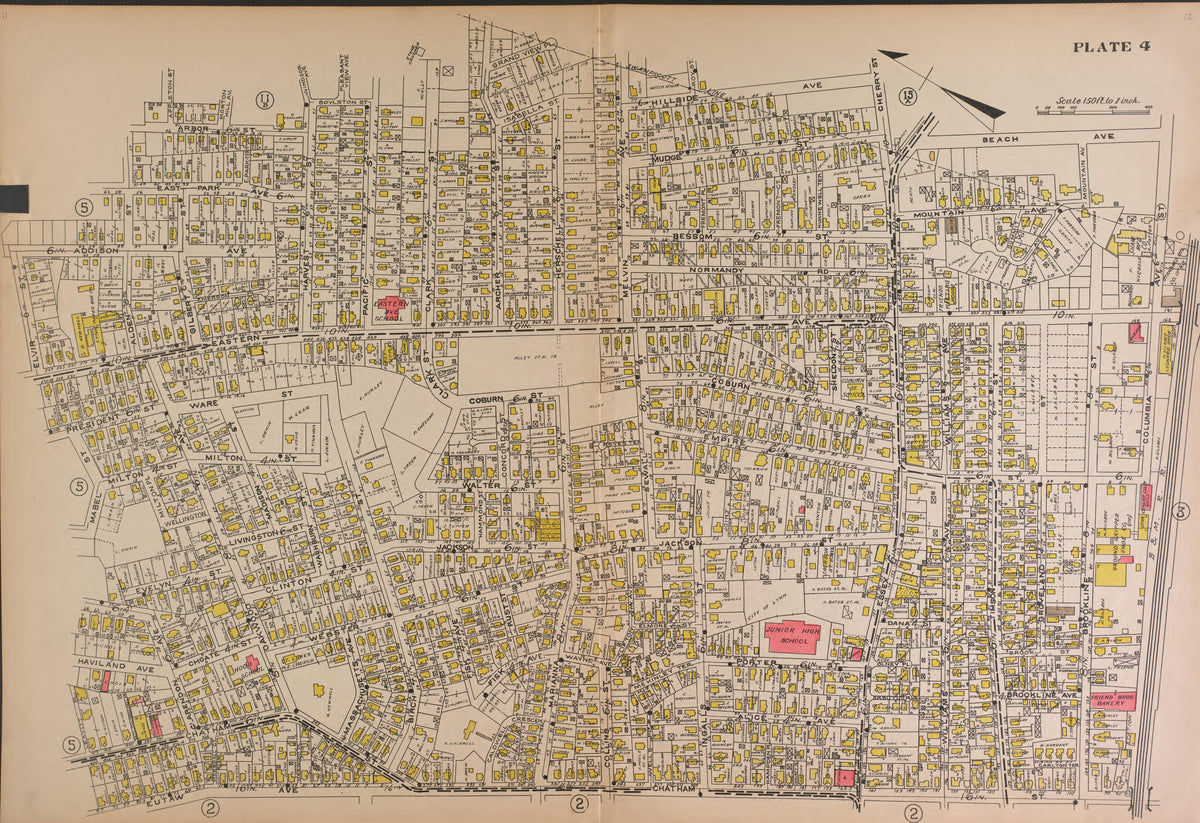Lynn, Plate 4 from Richards Standard Atlas of the City of Lynn and the Towns of Swampscott, Saugus and Nahant, Massachusetts : from Official Records, Private Plans and Actual Surveys 1924 by Relic Map Company